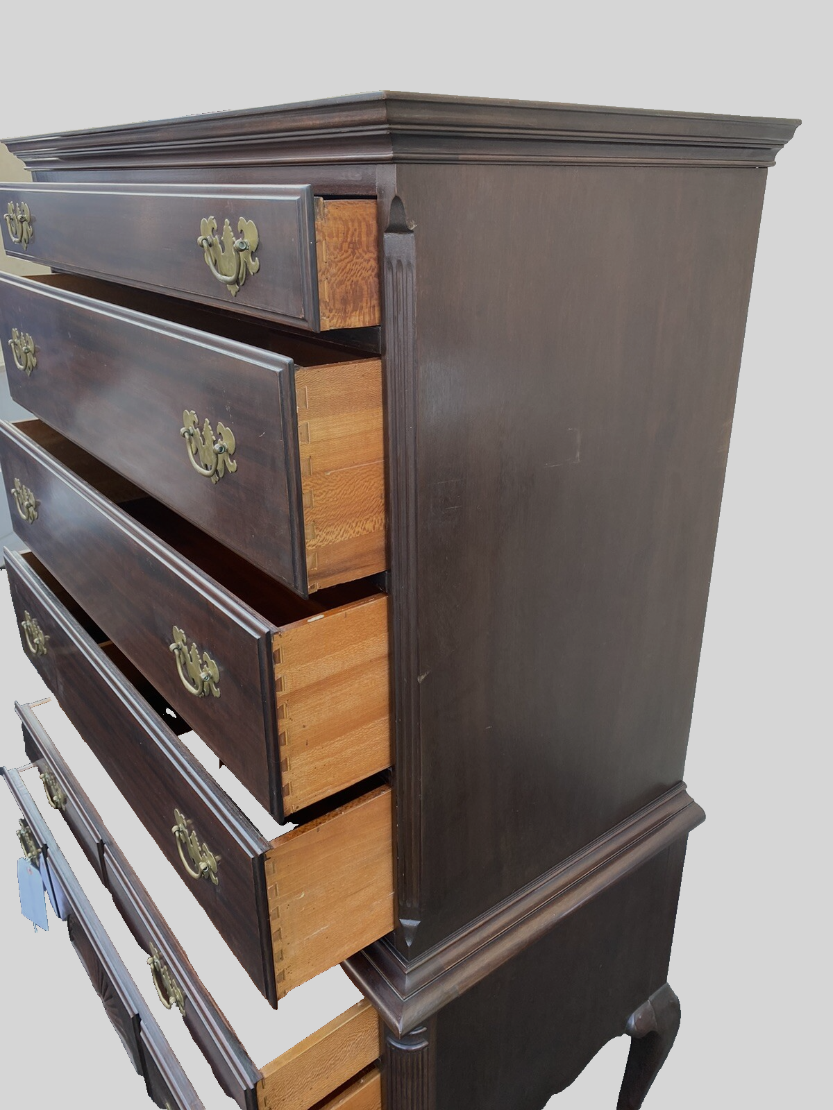 66361  Mahogany Van Sciver High Boy Dresser