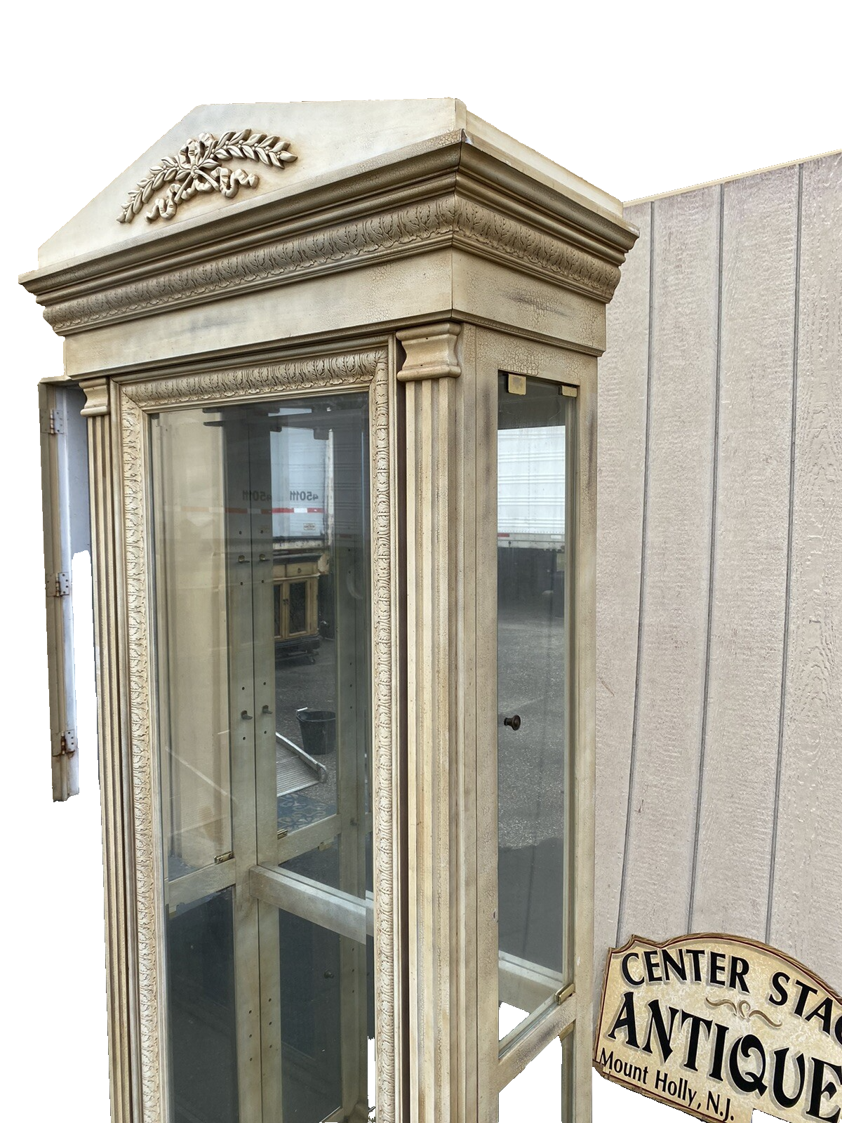 65379  Modern White Curio China Cabinet