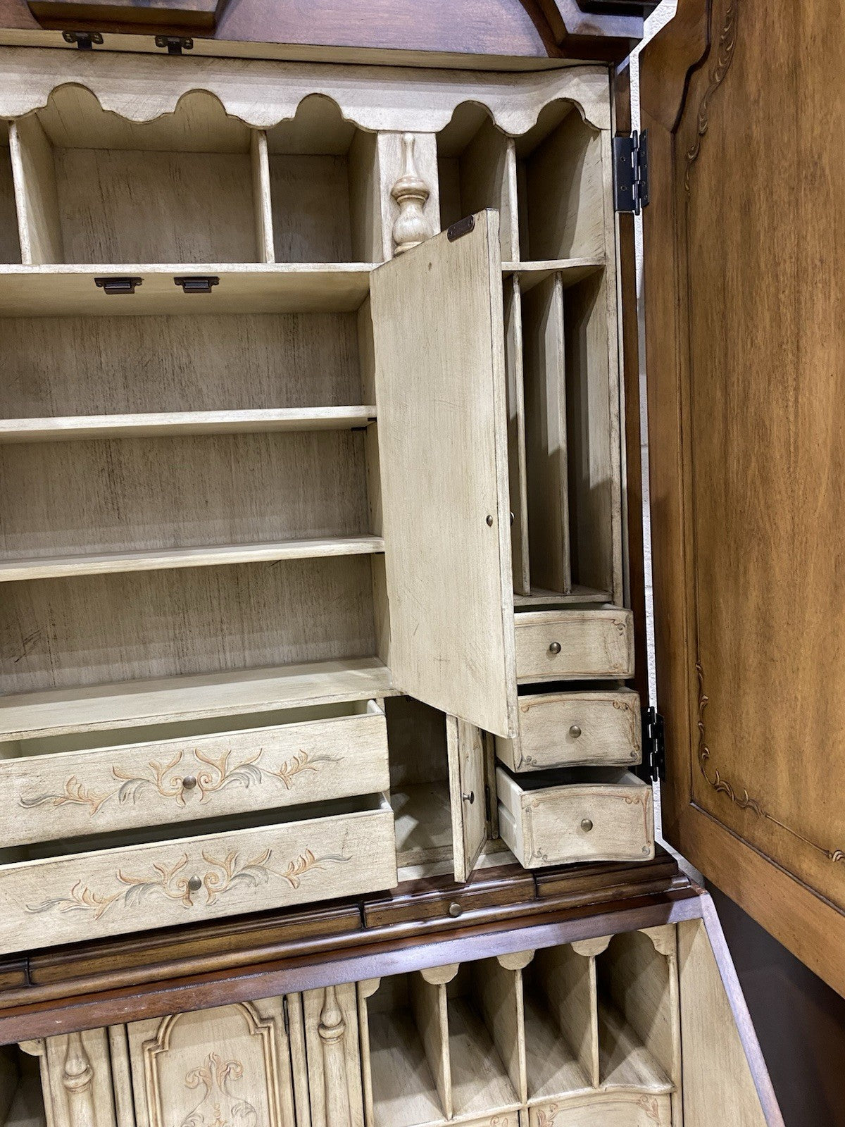 61715 Custom Made Secretary Desk with Super Interior