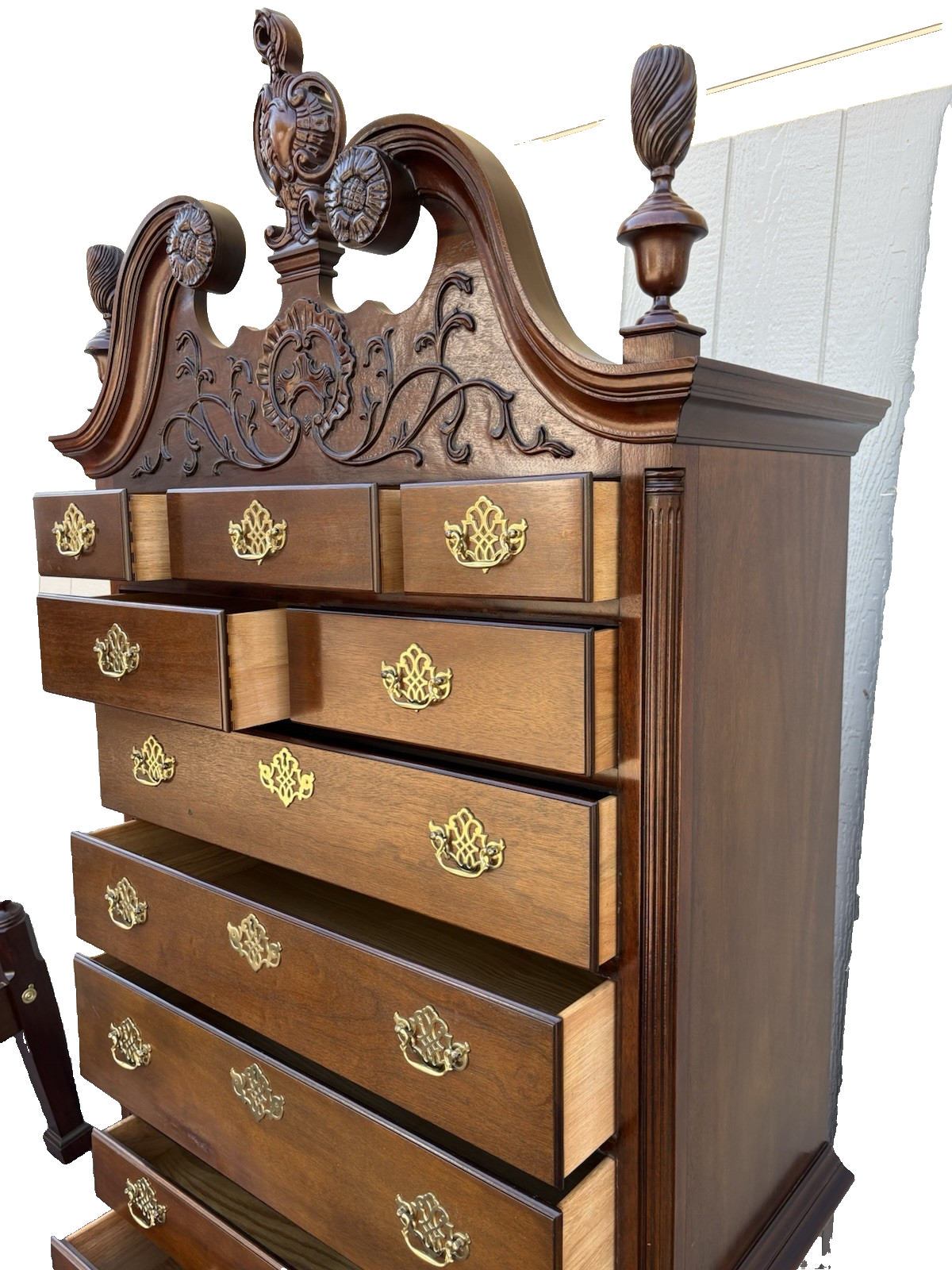 00001 COUNCILL Furniture Mahogany High Boy Dresser Chest QUALITY MADE