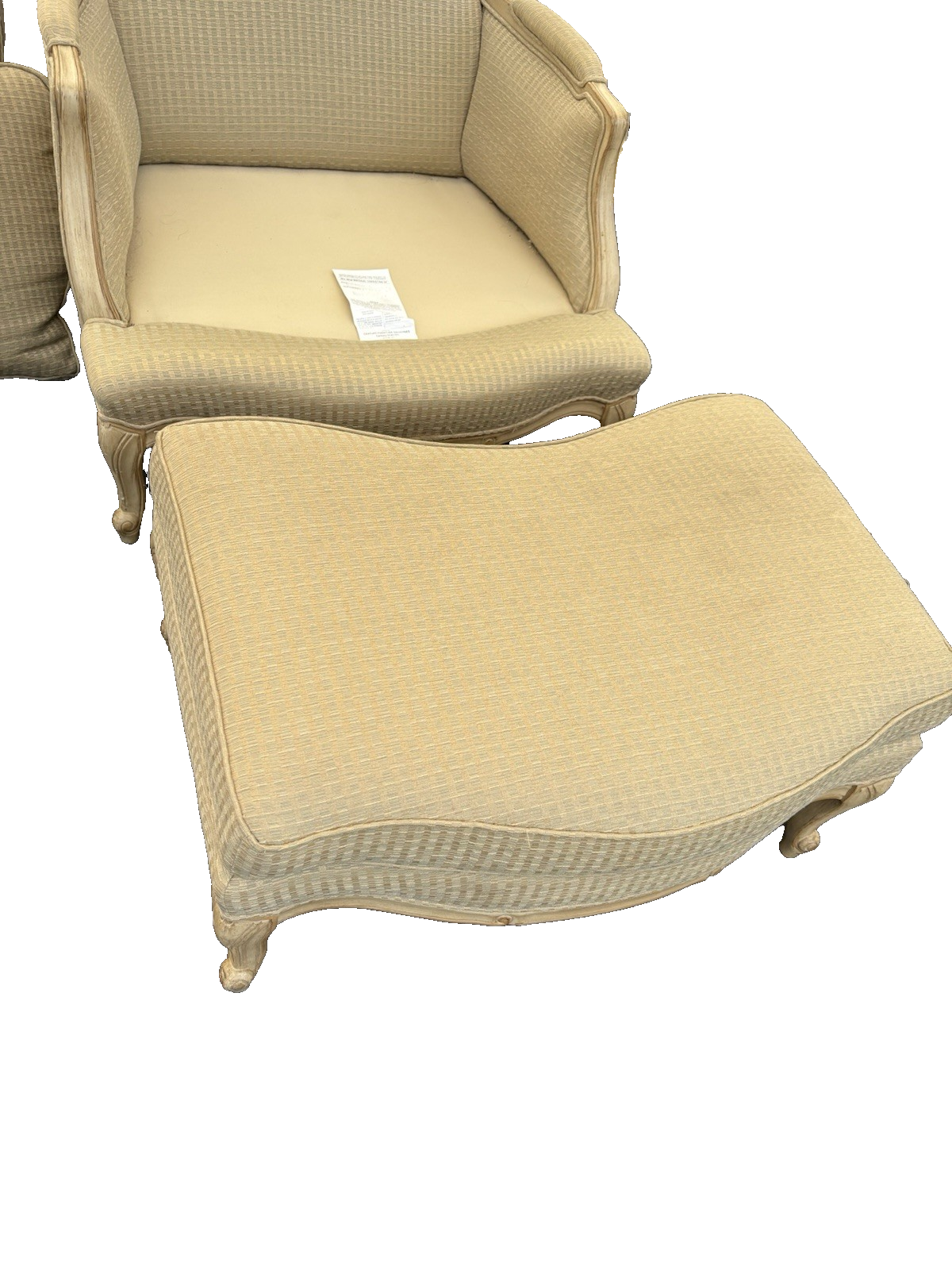 66694   CENTURY Furniture Louis XV Chair with  Stool