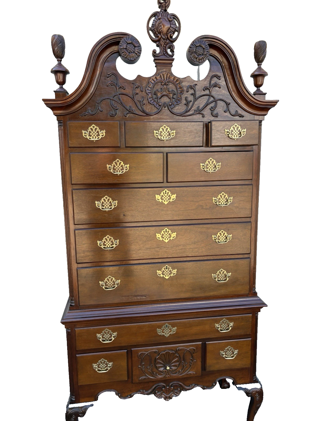 00001 COUNCILL Furniture Mahogany High Boy Dresser Chest QUALITY MADE