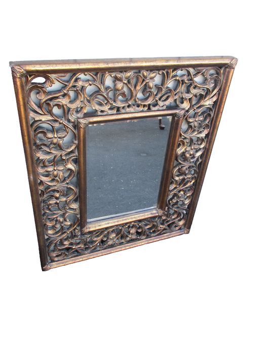64195  Gold RASCHELLA Decorator Accent Mirror   Size   34'W x 40"H
