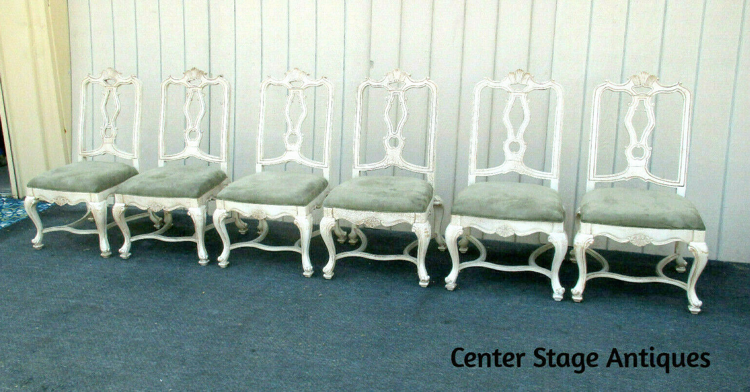 63125 Set of 6 Drexel Heritage l Custom Made Decorator  Dining Chairs