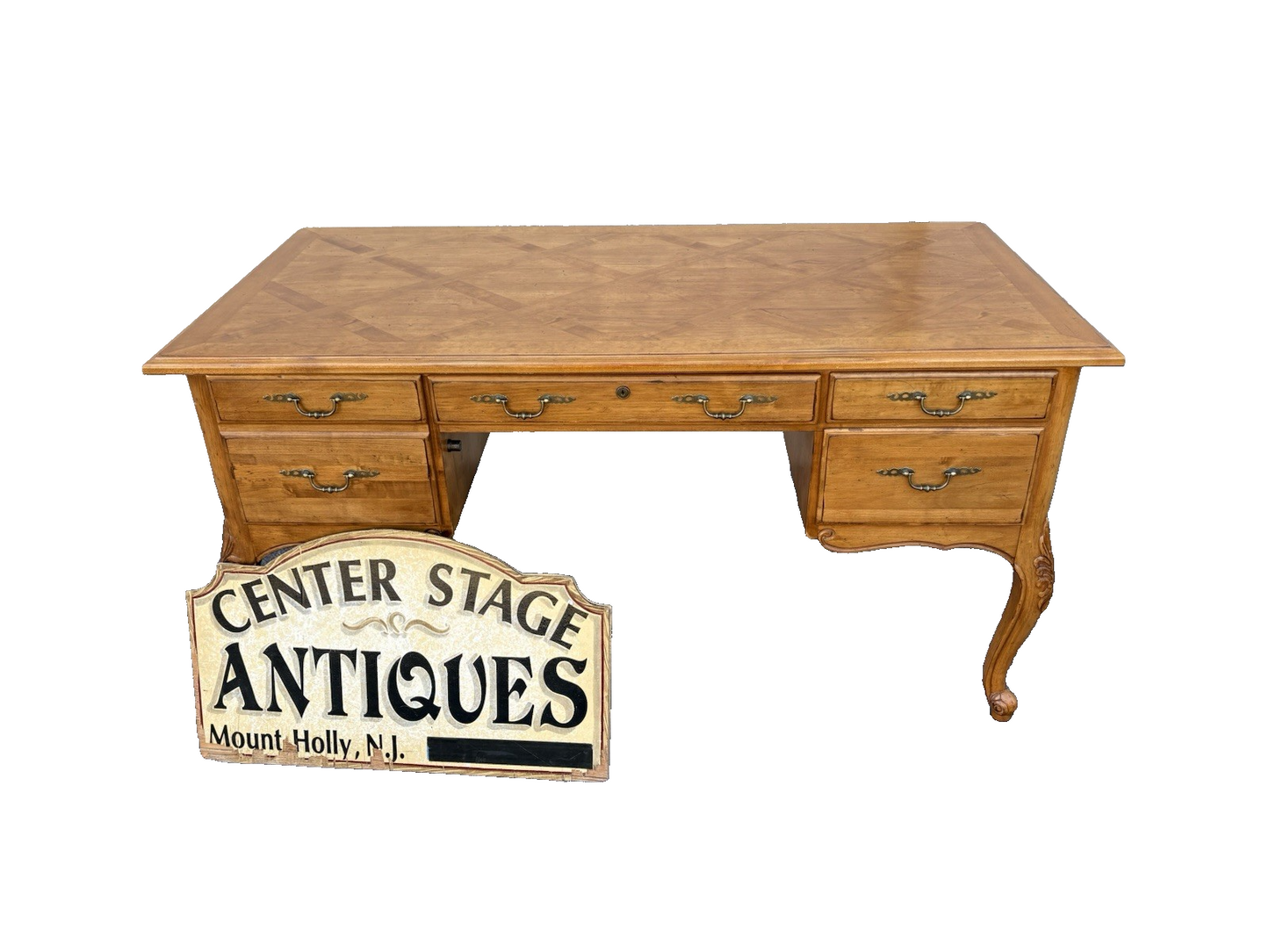 67158  Maple ETHAN ALLEN Executive Desk