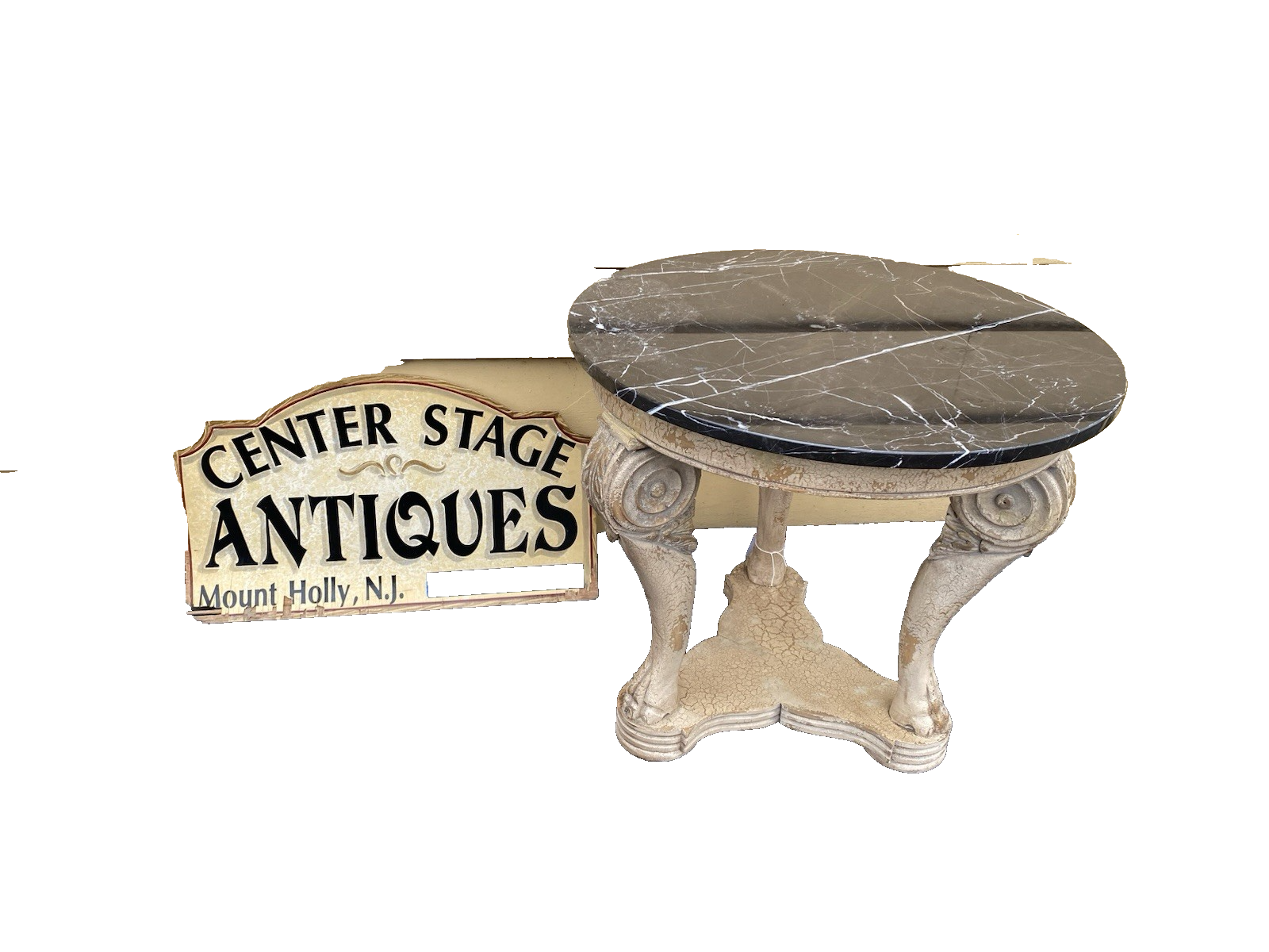65705 Marble Top Lamp Table Stand