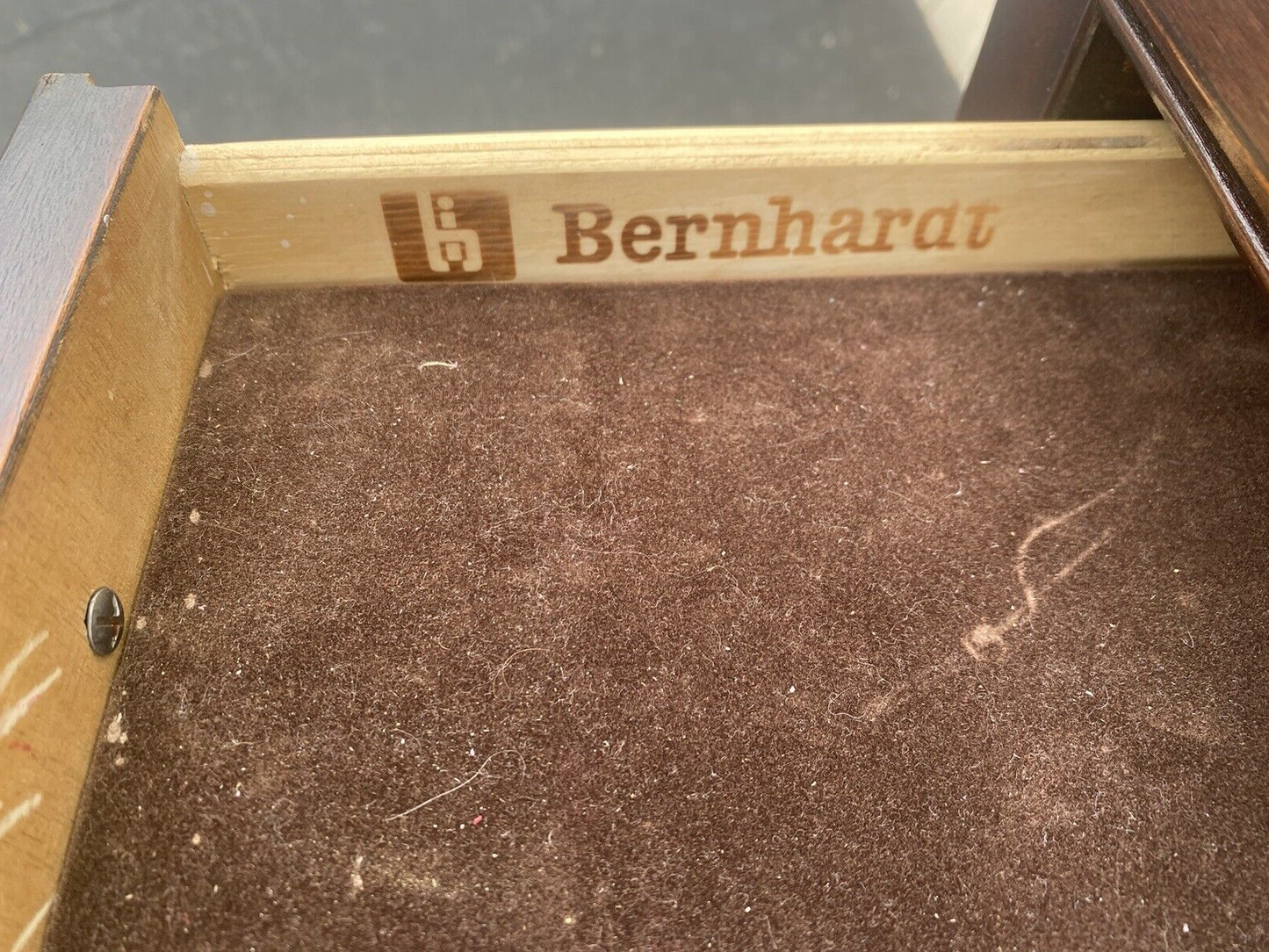 65303 BERNHARDT Mahogany Dropside Server Sideboard Cabinet