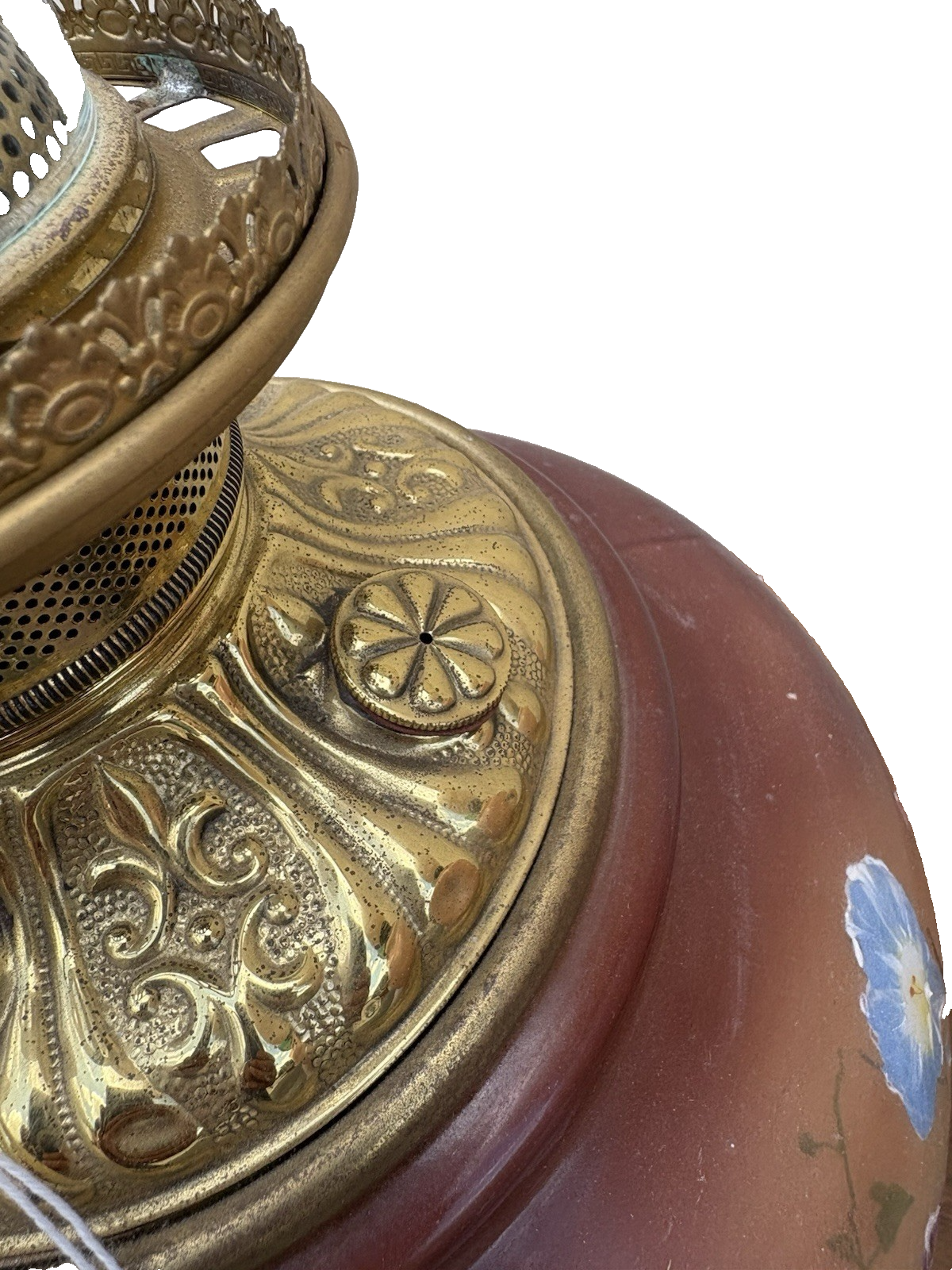 66592   Antique Gone with The Wind Electrified Oil Lamp