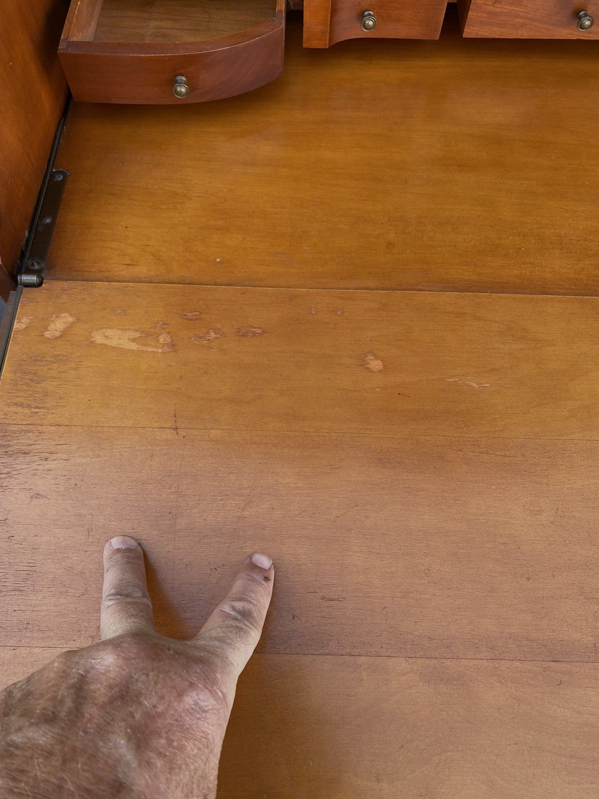 65929 MONITOR Furniture  Maple Secretary Desk w/ Bookcase Top