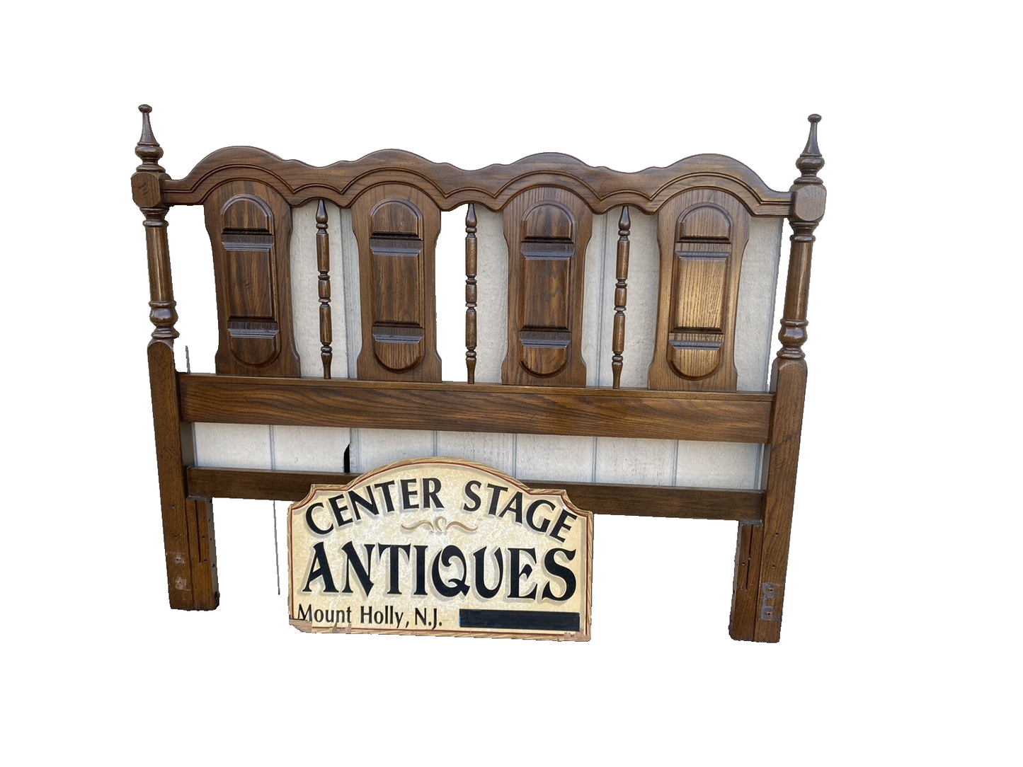 66224 Modern Oak Full or Queen Size Headboard Bed