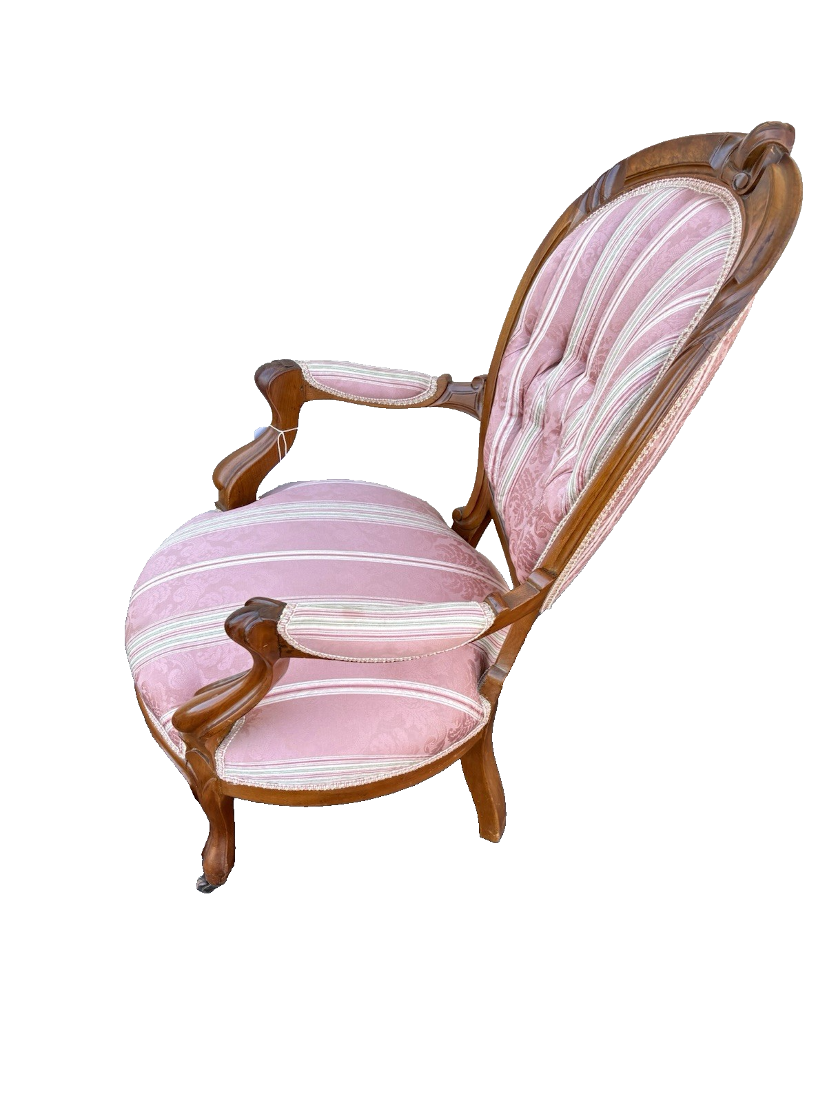 65750 Antique Victorian Walnut Armchair Chair