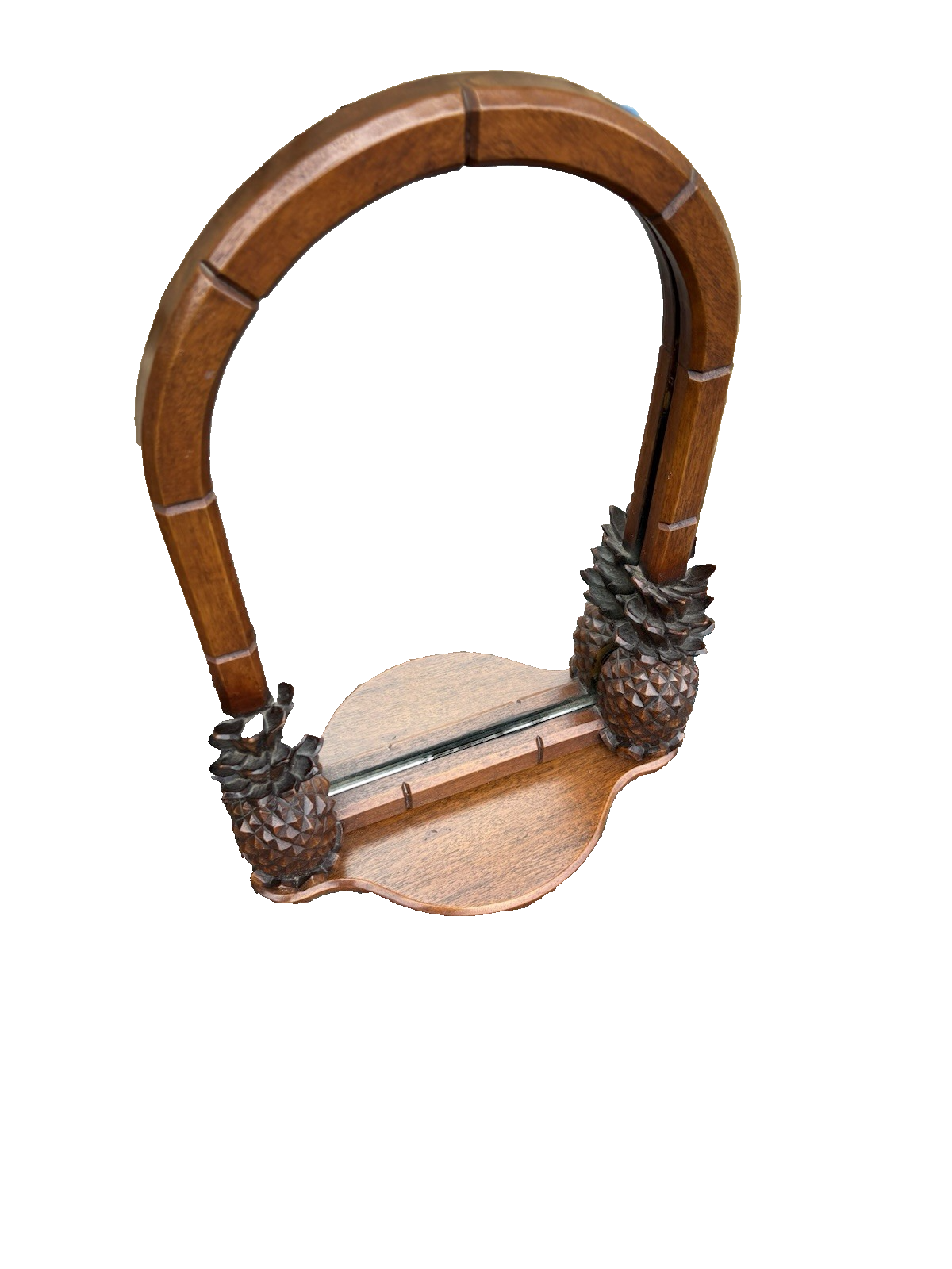 66927  Solid Mahogany Hand Carved Artist Signed FRITCH 1979 Mirror