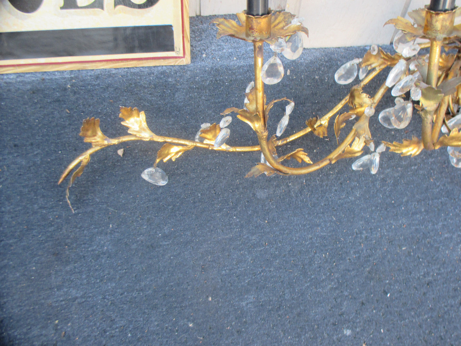 64002   Mid Century Decorator Wall Sconce with Prisms