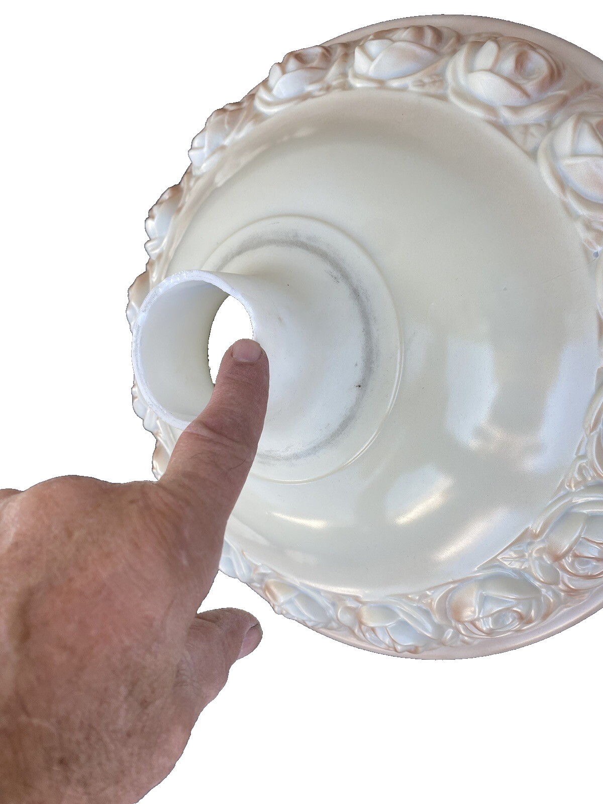 65030   Antique Torch Lamp with glass shade and onyx base