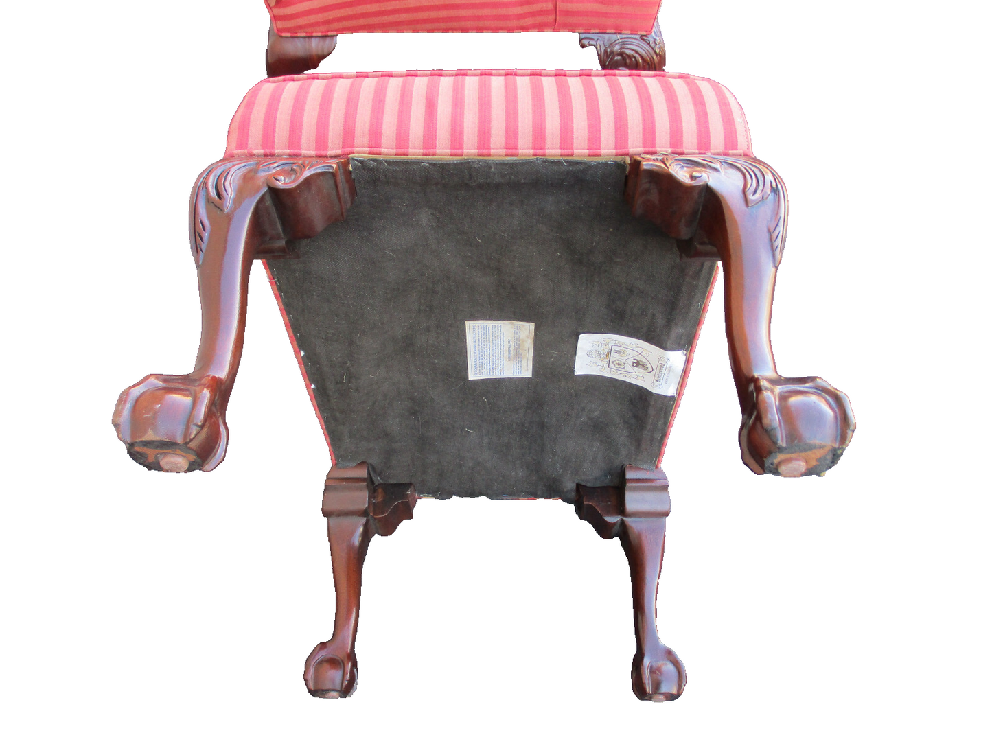 63798 SOUTHWOOD Chipppendale Armchair w/ Foot Stool Bench Ottoman