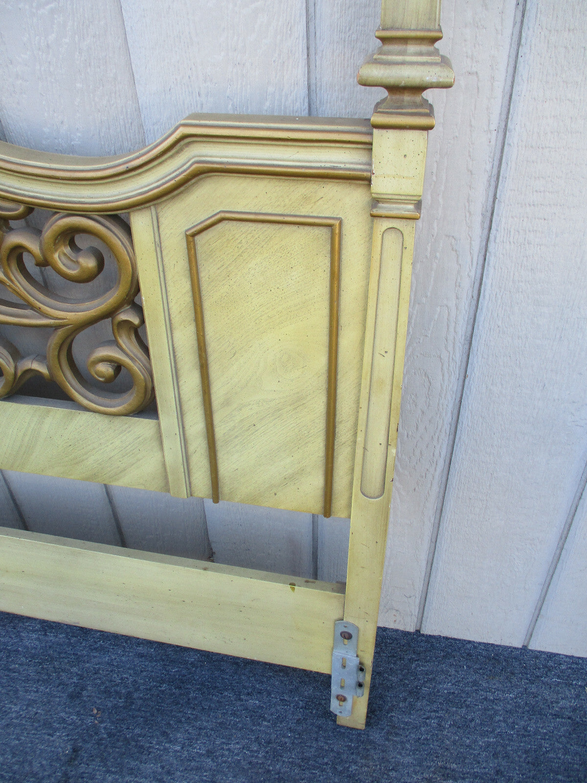 47834 Mid Century Modern King Size Headboard Bed