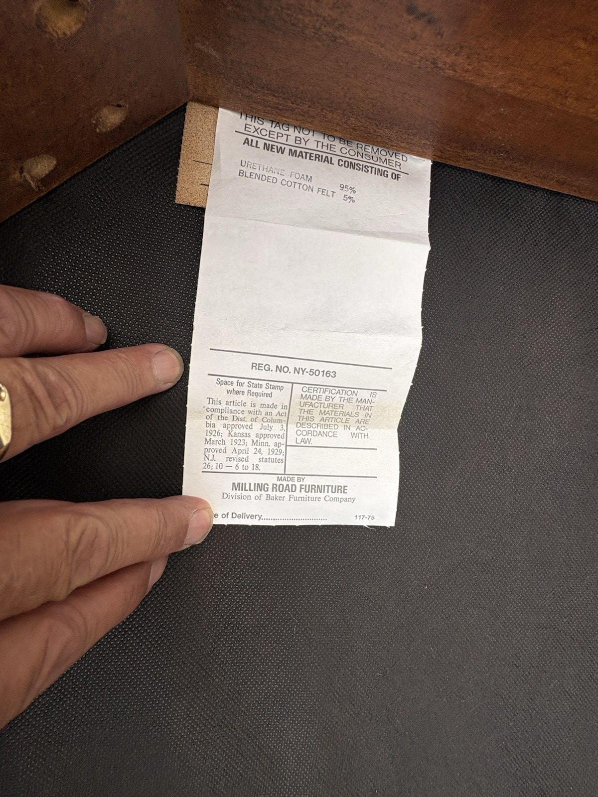 67033  BAKER Furniture Milling Road  Furniture Ottoman Footstool Bench Stool