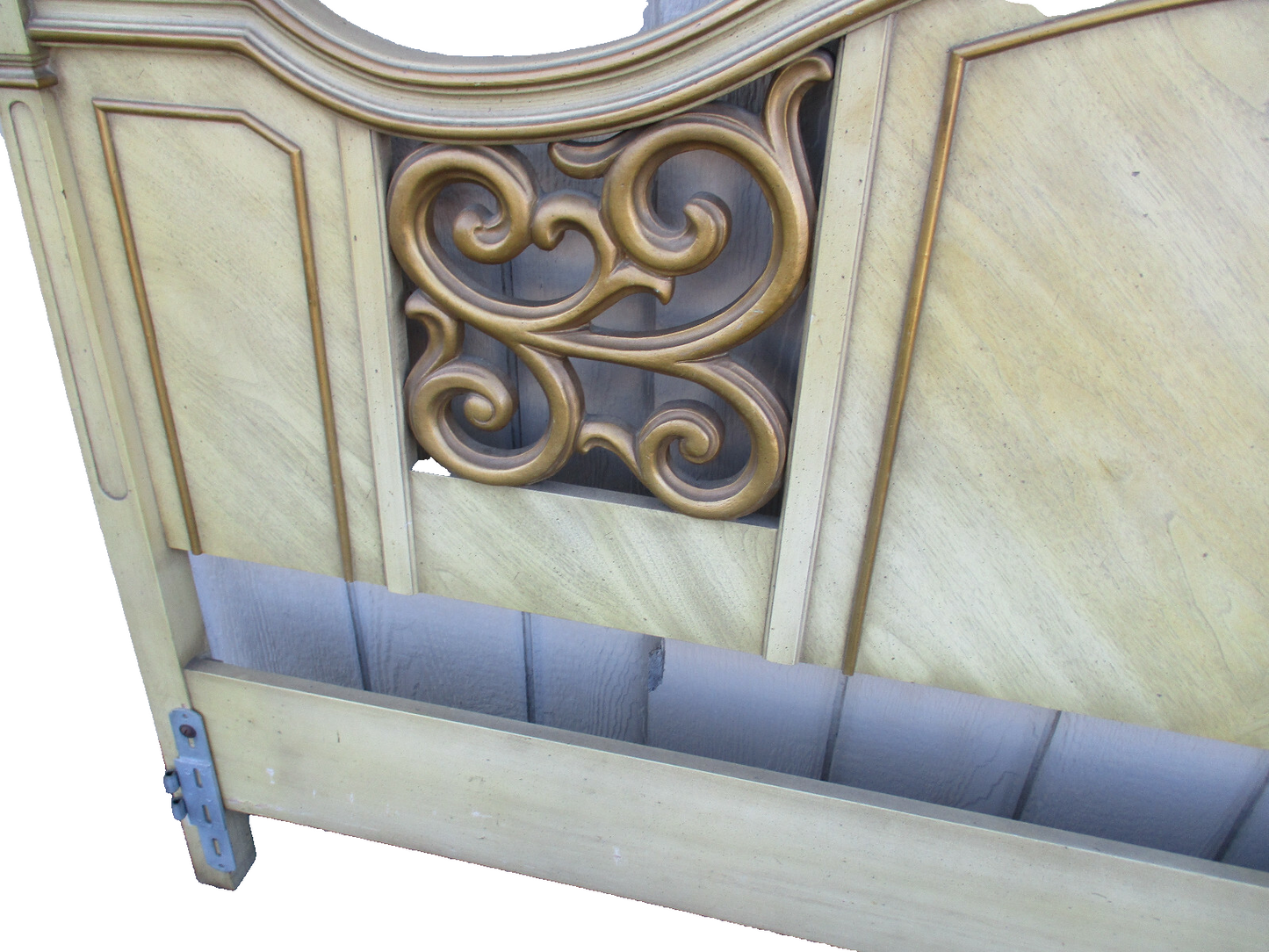 47834 Mid Century Modern King Size Headboard Bed