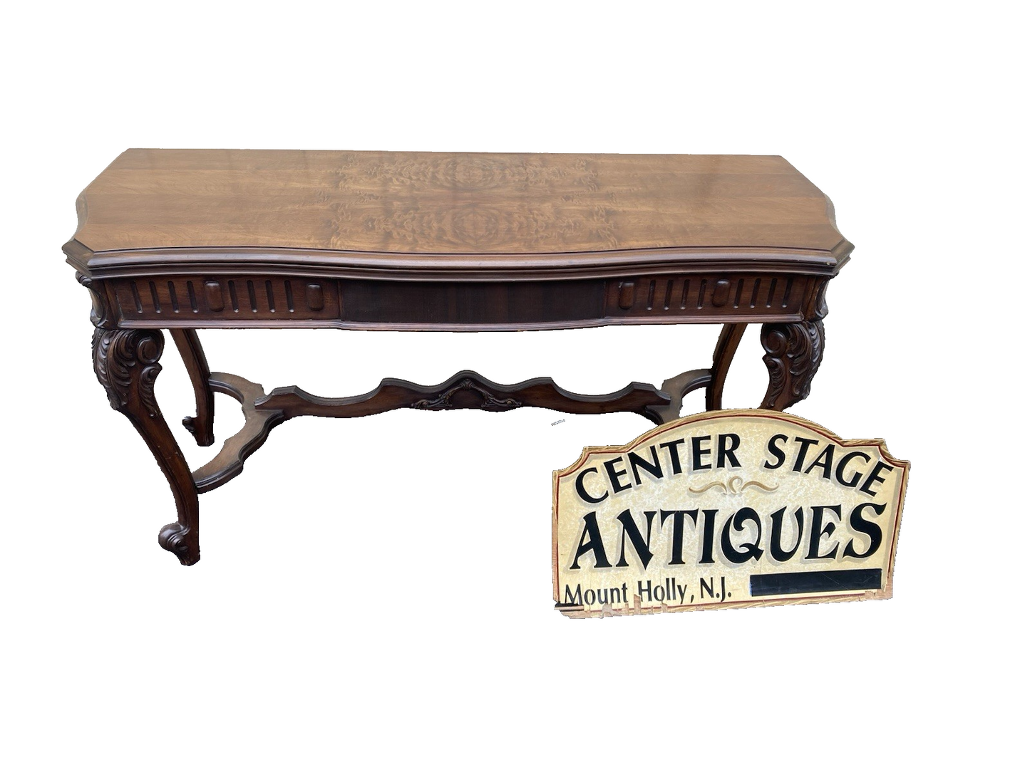 66609 Antique French Country Flip Top Dining Table Console Sofa Table