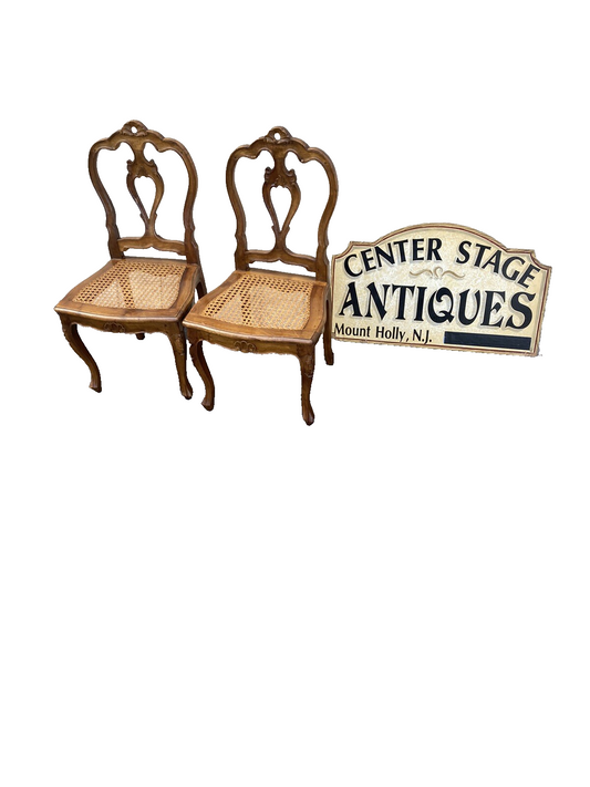 65322 Pair Antique Miniature  French Louis XV Childs Chair s