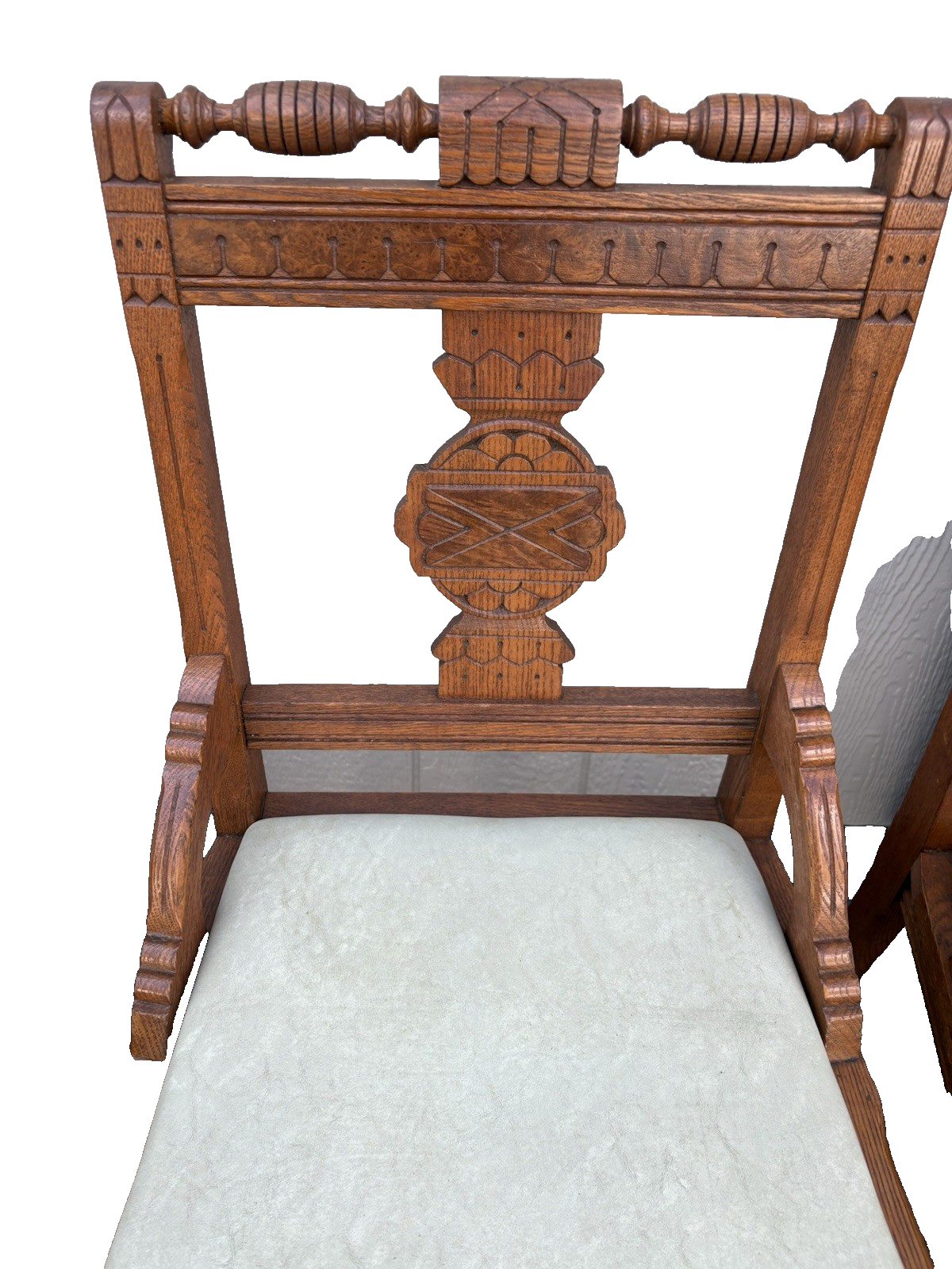 66679  Set of 8 Antique Victorian Walnut Dining Chair s Chairs