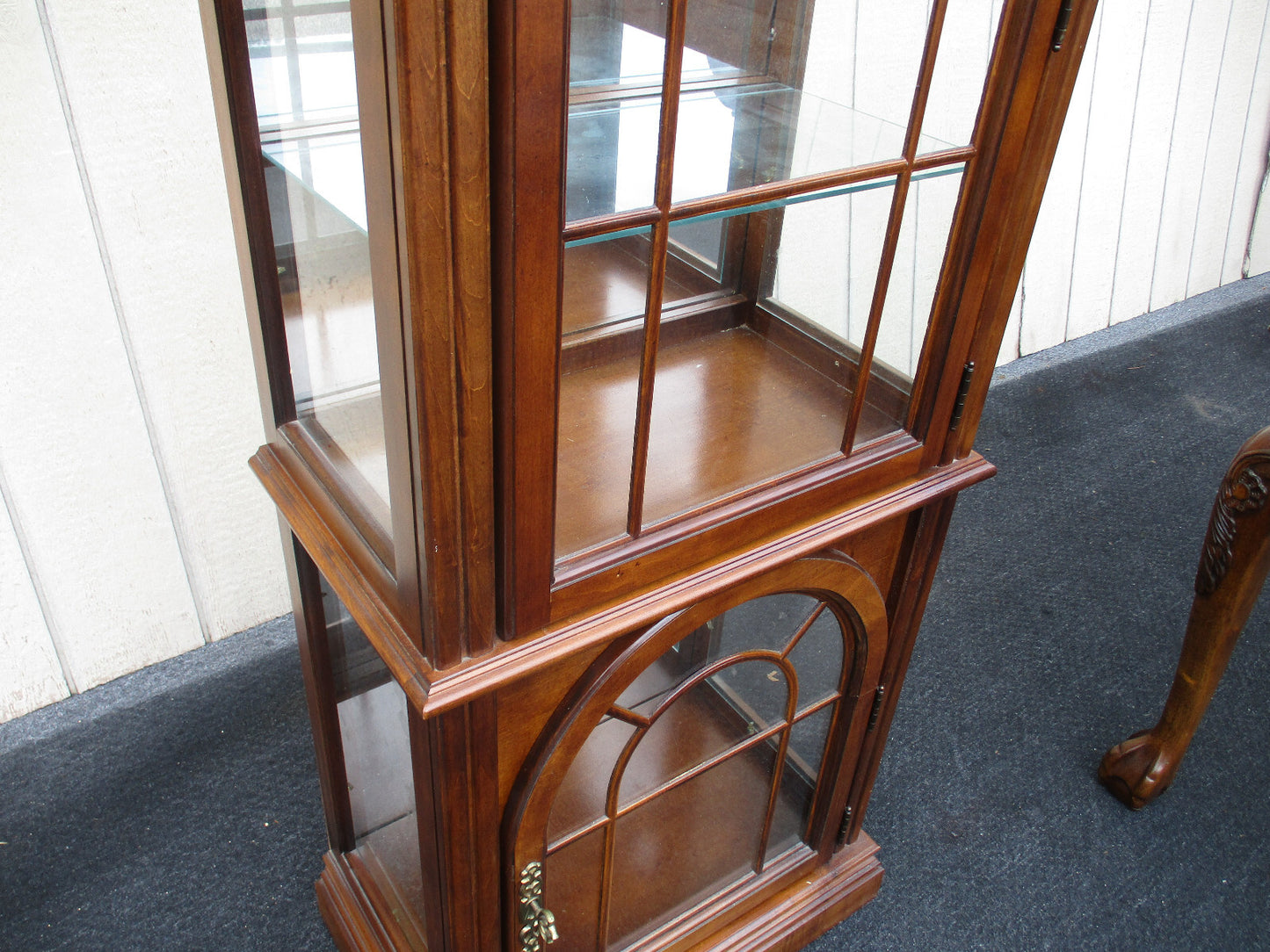 63665  Mahogany Curio Cabinet China Showcase Bookcase
