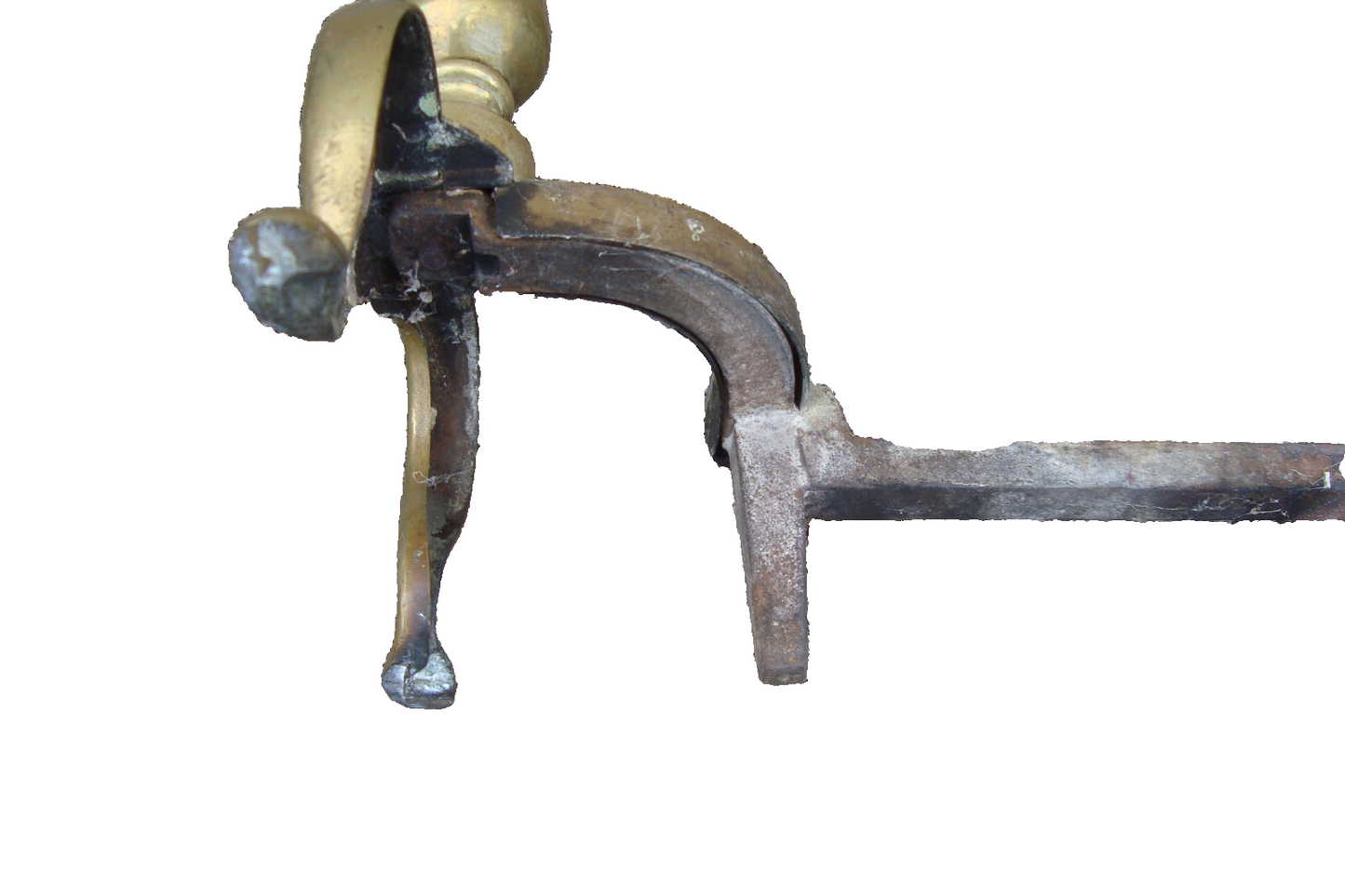 60996 Pair Brass  Fireplace Mantle  Mantel Andirons