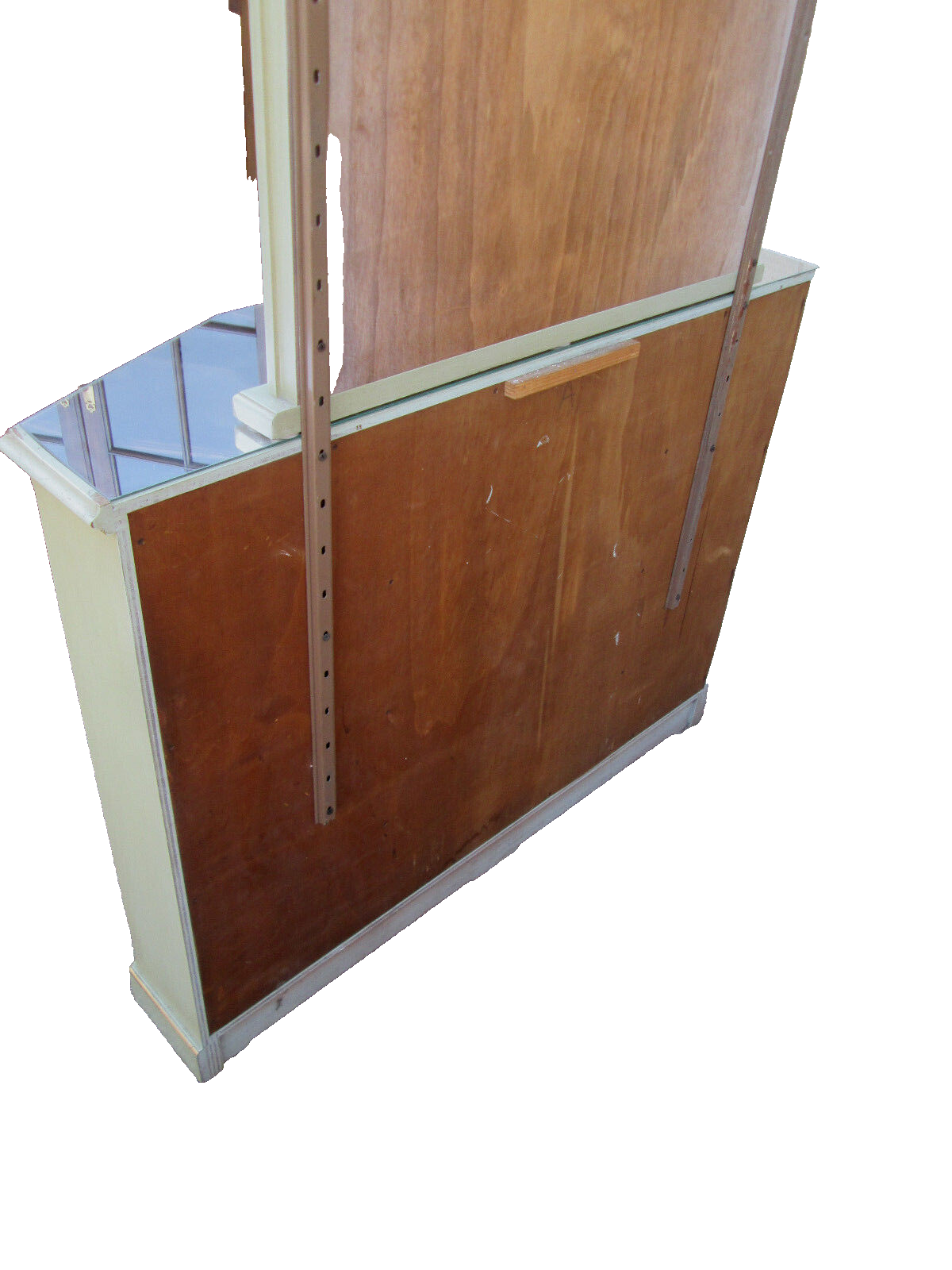 56501  Decorator Credenza Console  Cabinet Table Stand w/ Mirror