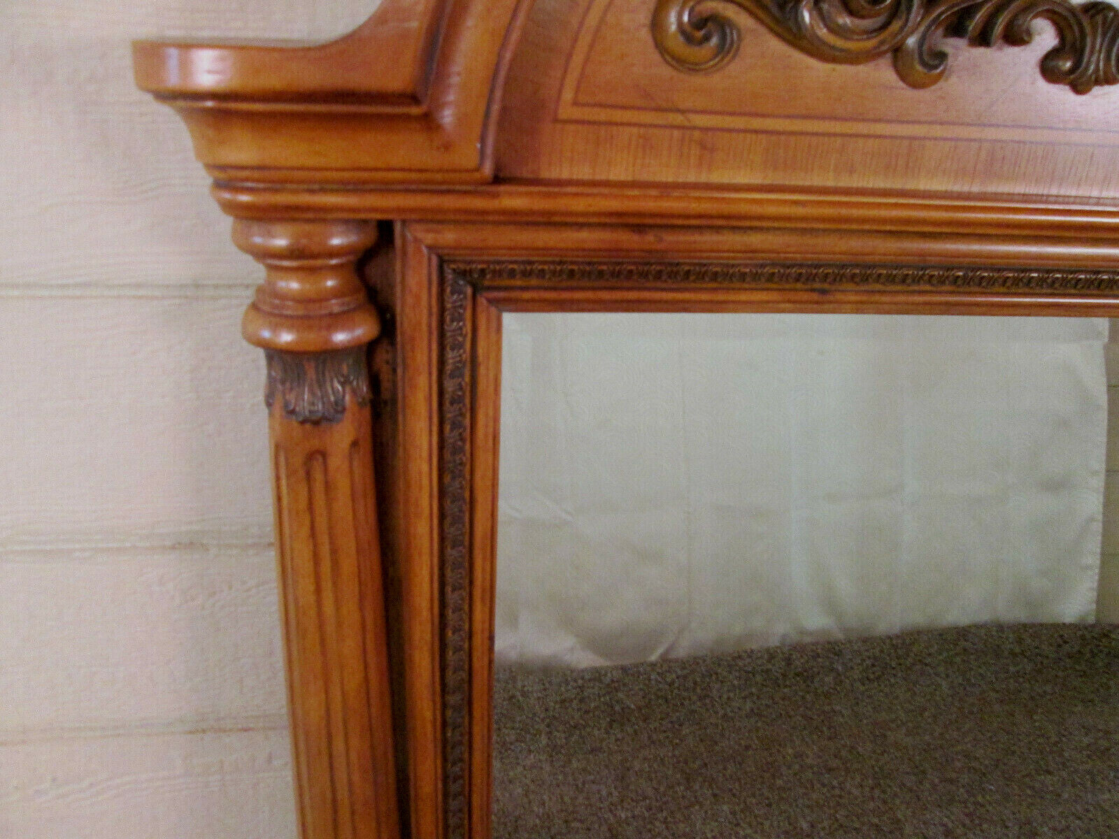 51590 Large Beveled Decorator Mirror in Fancy Picture Frame