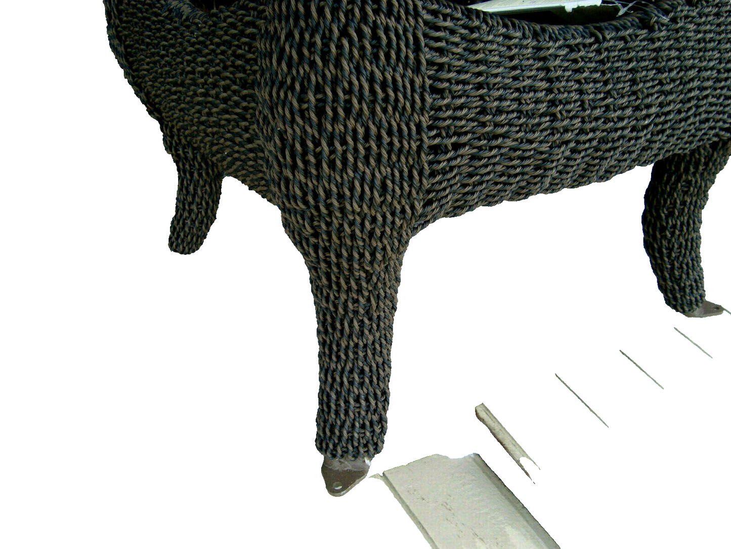 61834 Plate Glass Wicker Coffee Table Stand  36"  x 3/8" thick top