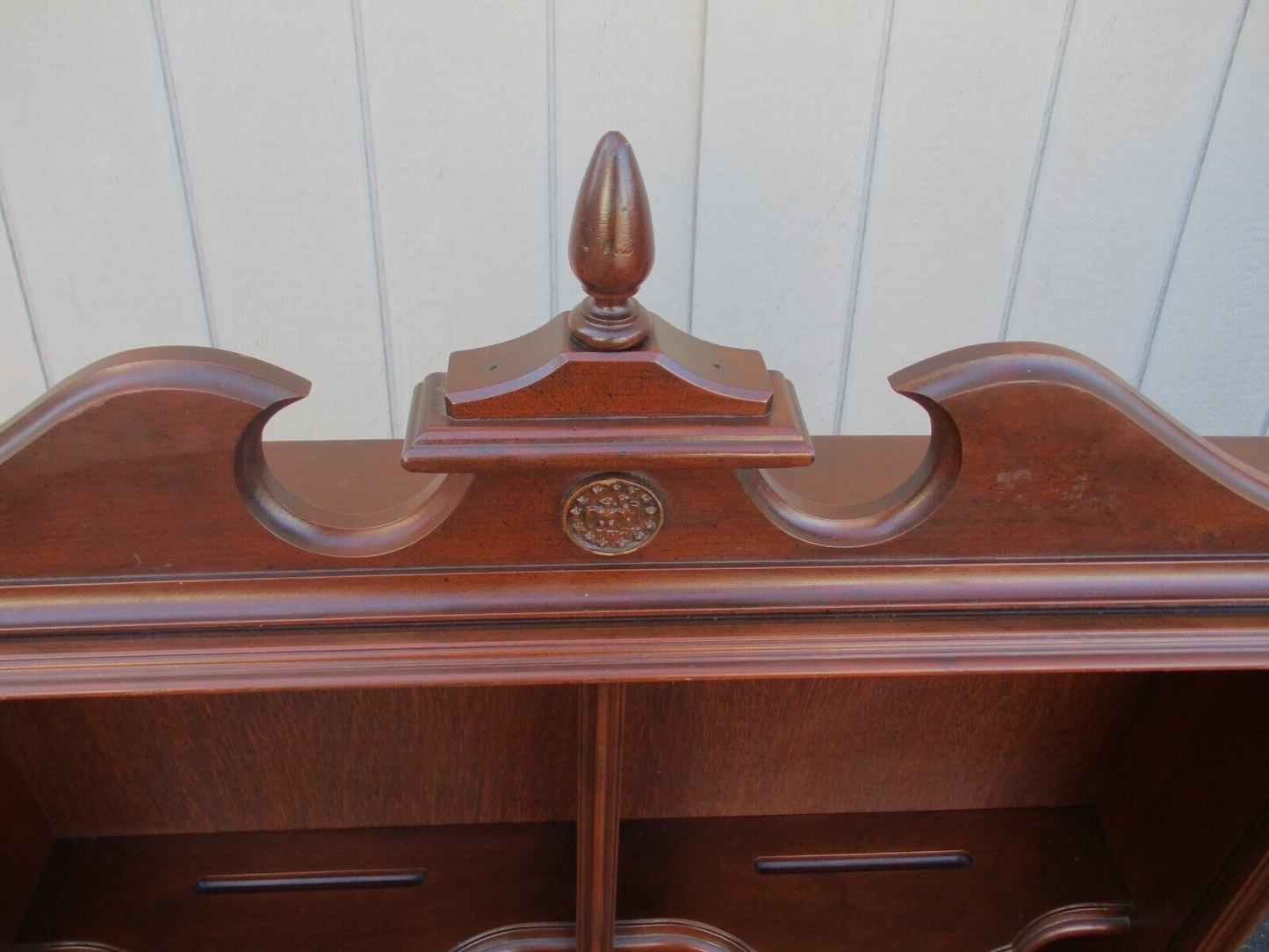 63840   Solid Mahogany Whatnot Wall Shelf Curio