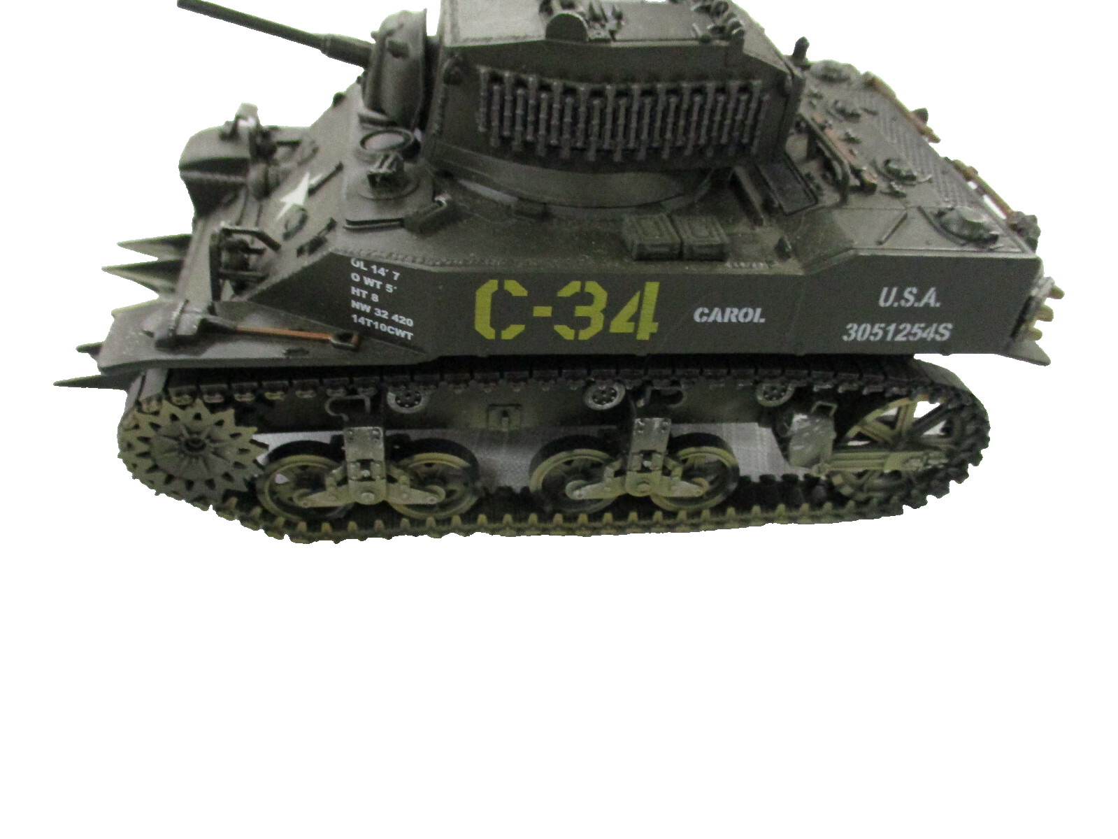 ES70 UNIMAX Forces of Valor Tank US Stuart C-34 Tank Military Tank