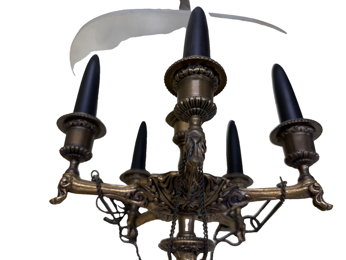 66213 Super Quality RARE Antique Candelabra Table Lamp Light