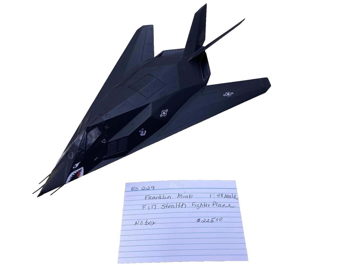 ES 229: Franklin Mint F 117 Stealth Fighter Plane Airplane