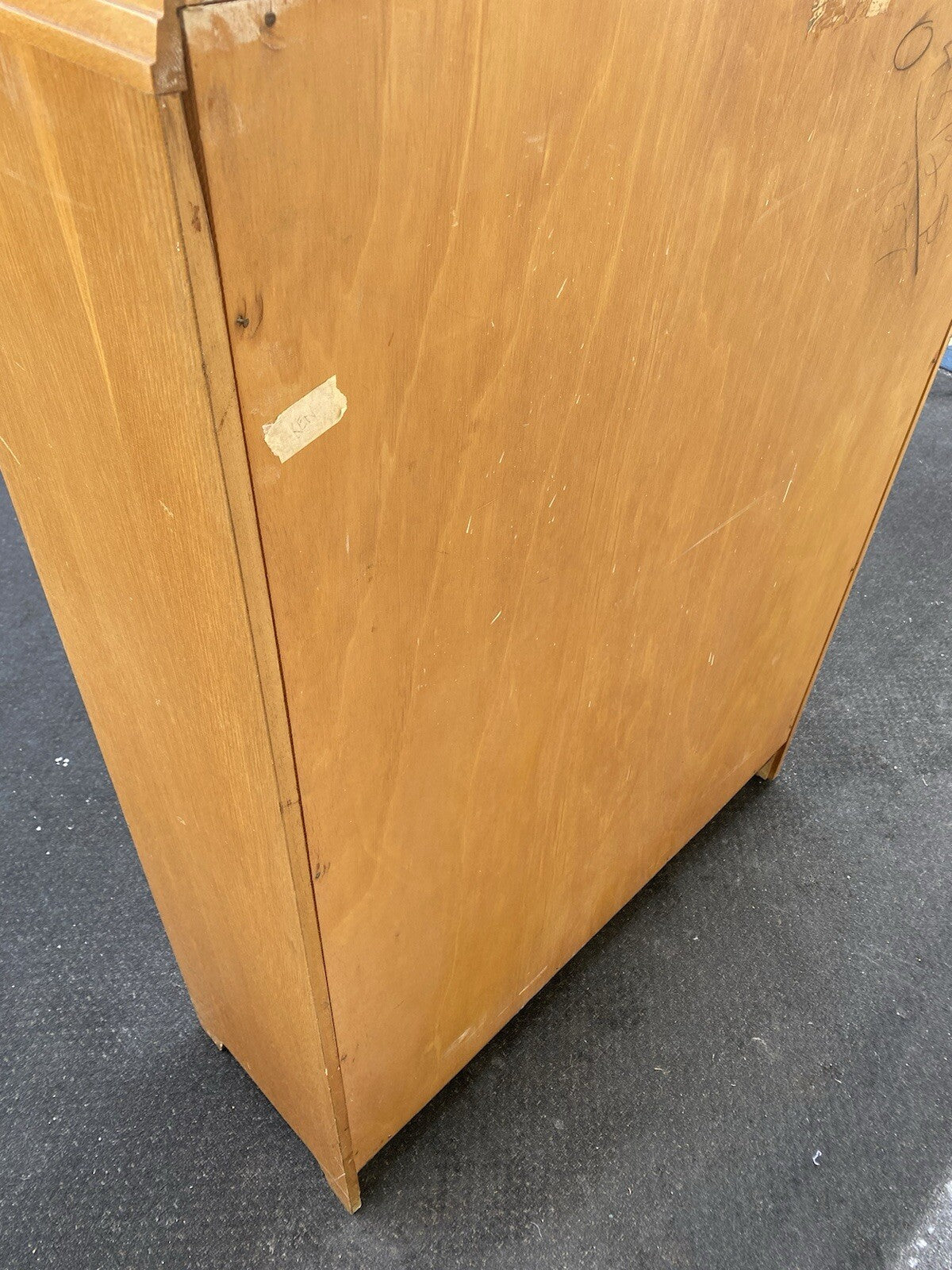 66237 Solid Oak Bookcase Curio Cabinet