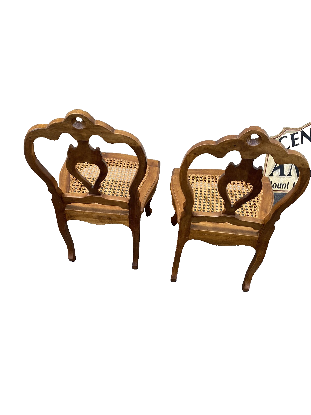 65322 Pair Antique Miniature  French Louis XV Childs Chair s