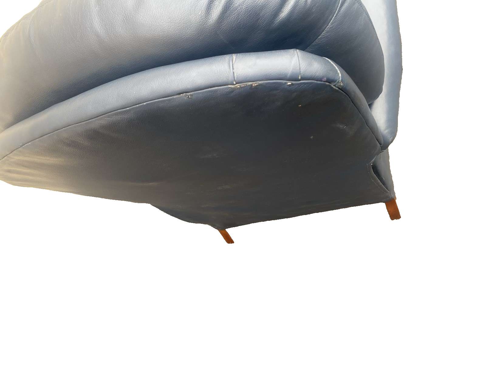 66007 QUALITY   Leather Bradington  Young Blue Recliner Chair