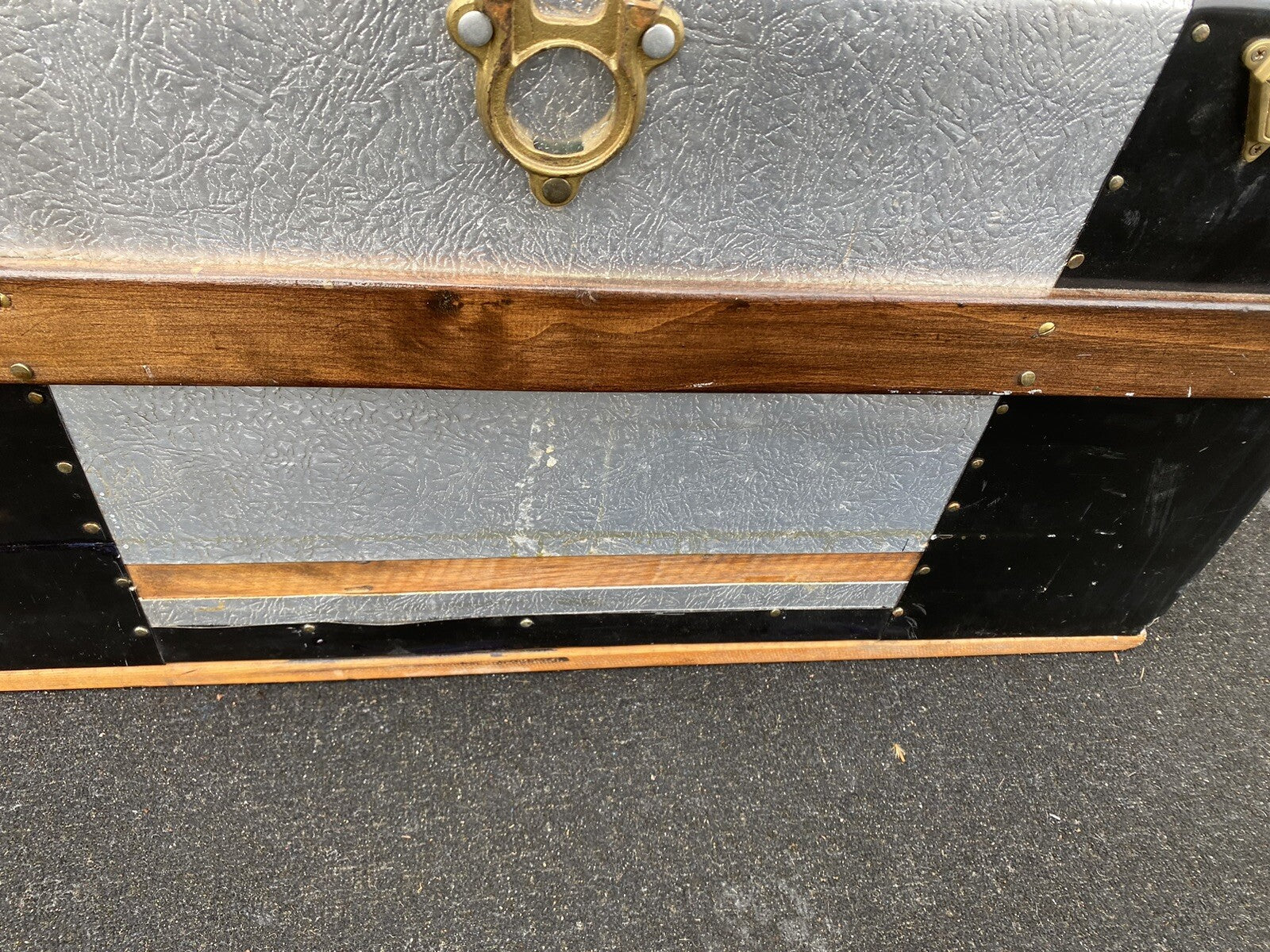 66220 Antique Dome Top Trunk Blanket Chest Storage Chest