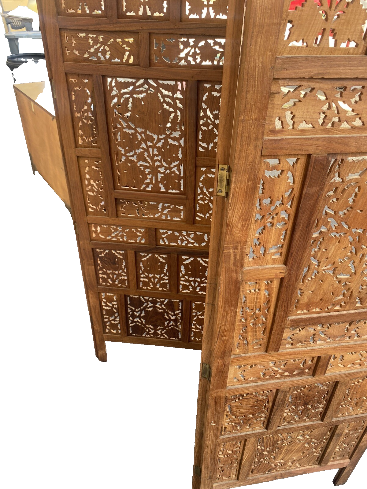 65534 Oriental Hand Made Wood Dressing Screen Room Divider