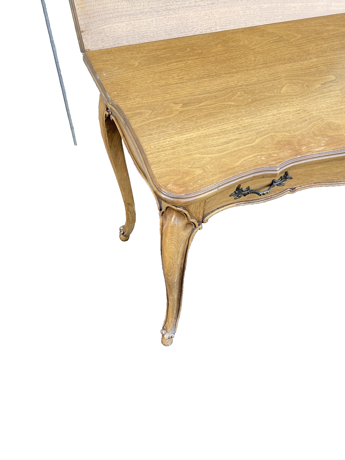 66283  French Country Leather Top Game Table Dining Table