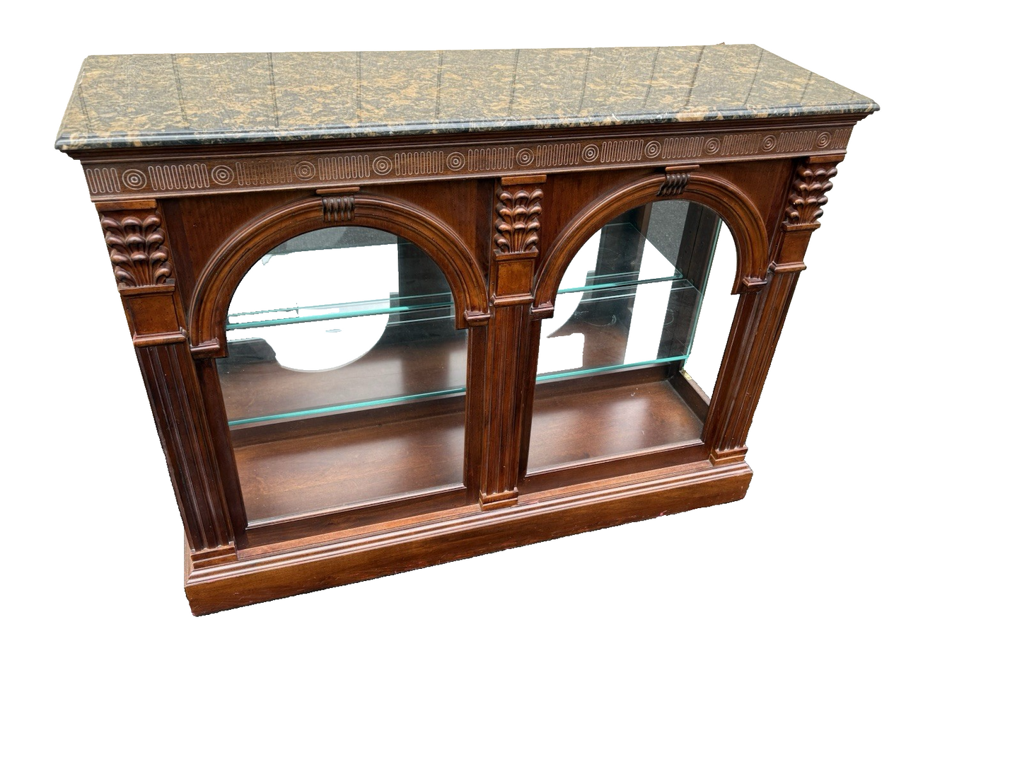 66840 Modern Pulaski Curio Console Credenza Sideboard Server Cabinet with Light