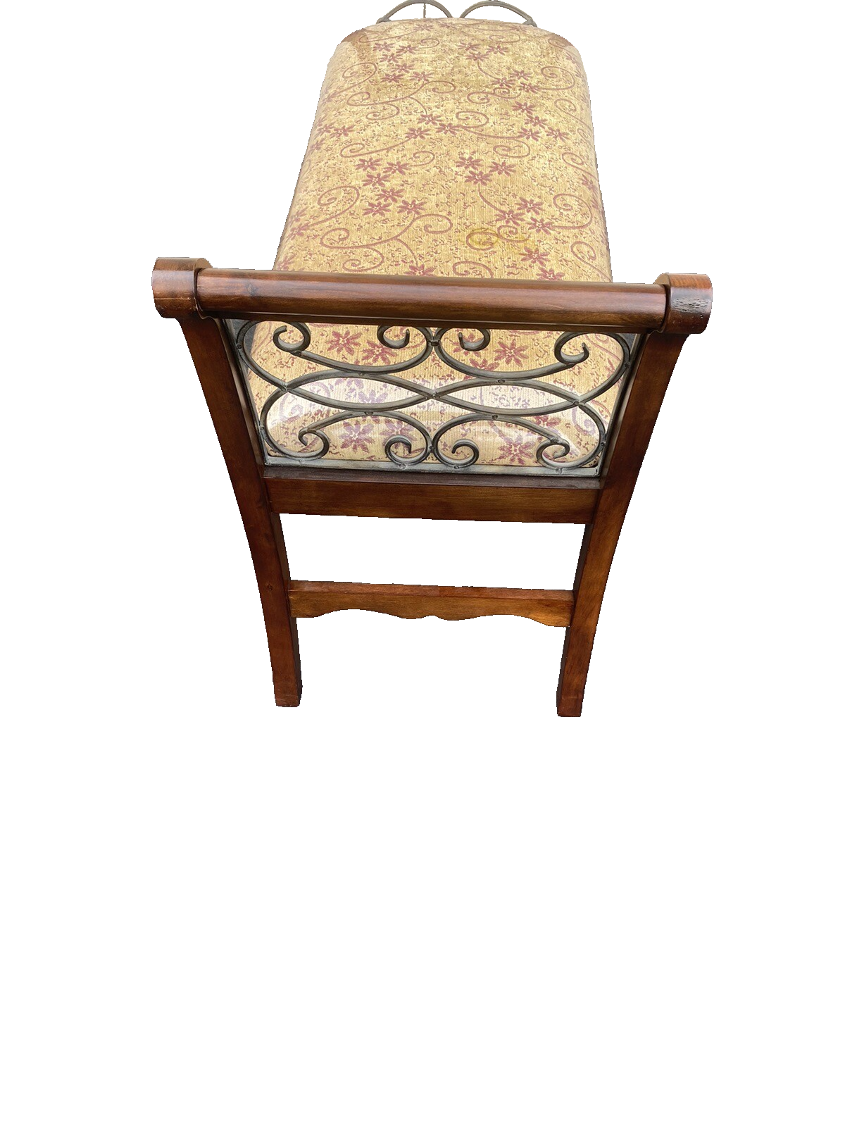 64841    Decorator Window Bench Stool with scrolled iron Sides