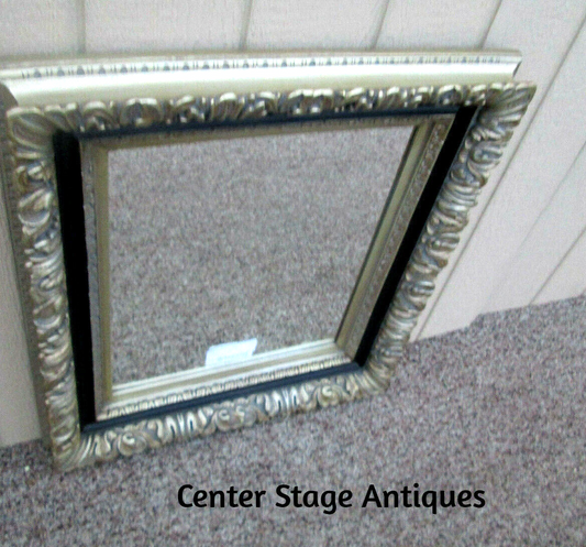 57873   Quality Carved Wood Mirror in Custom Framed Picture Frame