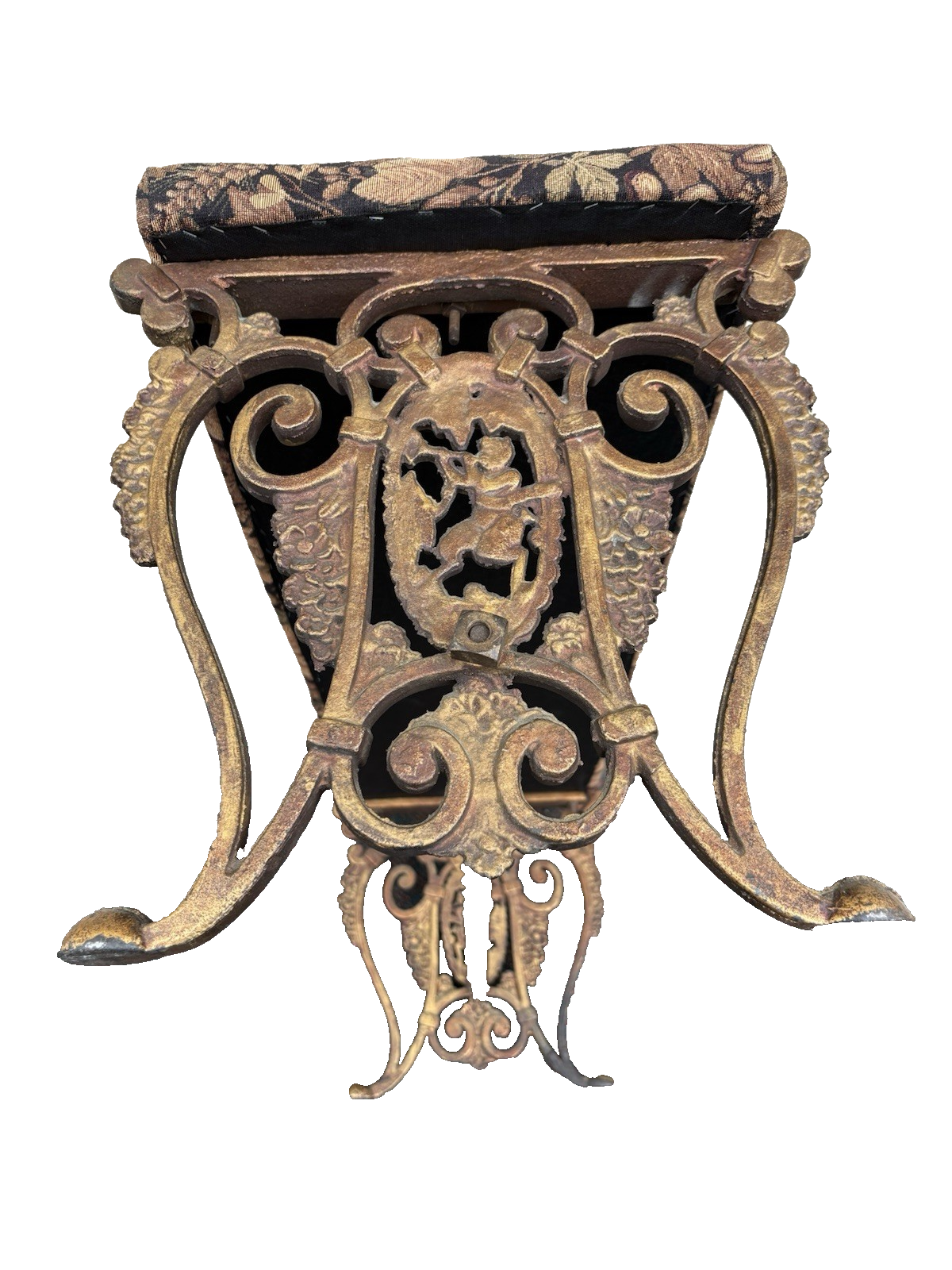 66833   Wrought Iron Window Bench with Fairey Figures on sides