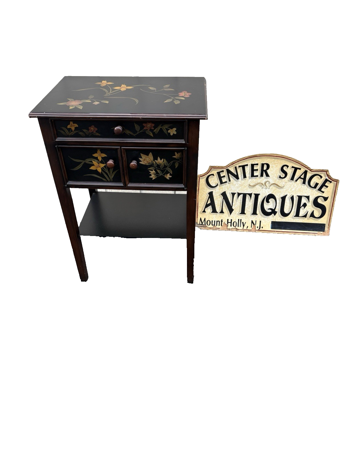 66834  Decorator Black Lamp Table Stand