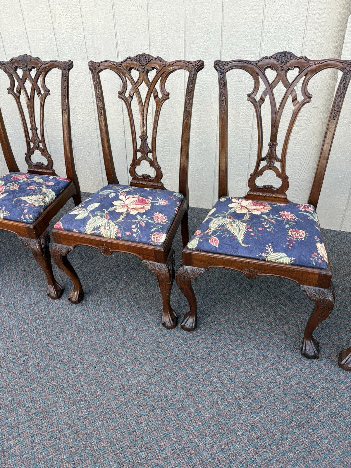 00001 Set of 6 ETHAN ALLEN Mahogany Dining Chair s