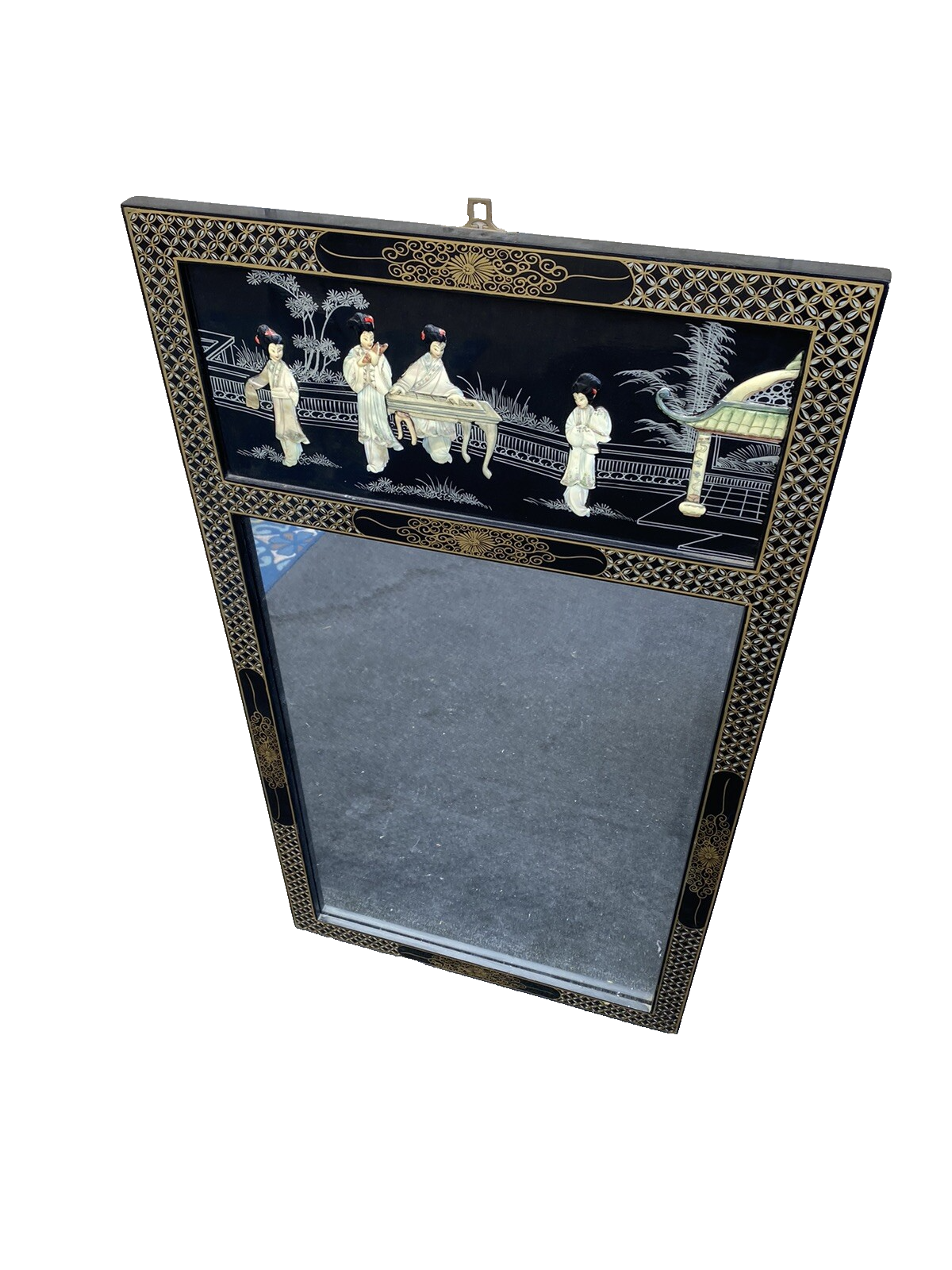 64914 Oriental Decorator Figural Mirror