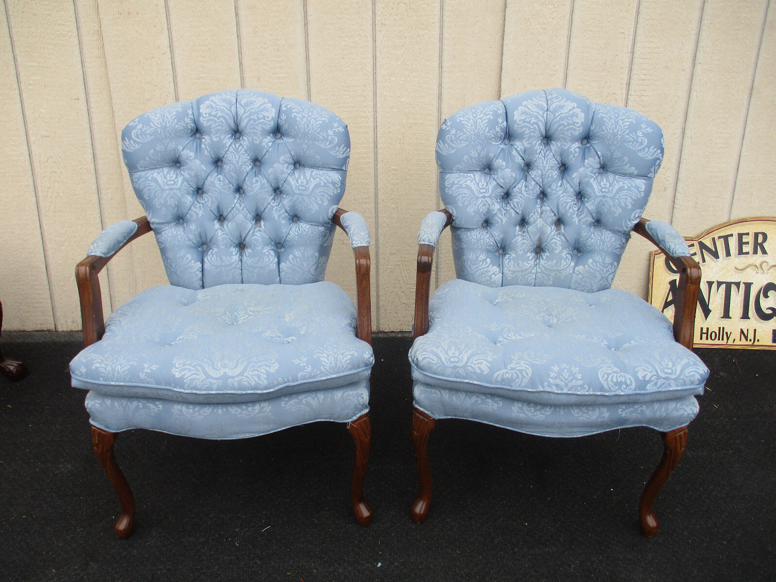 64167  Pair Mahogany Bergere Armchair Chair s