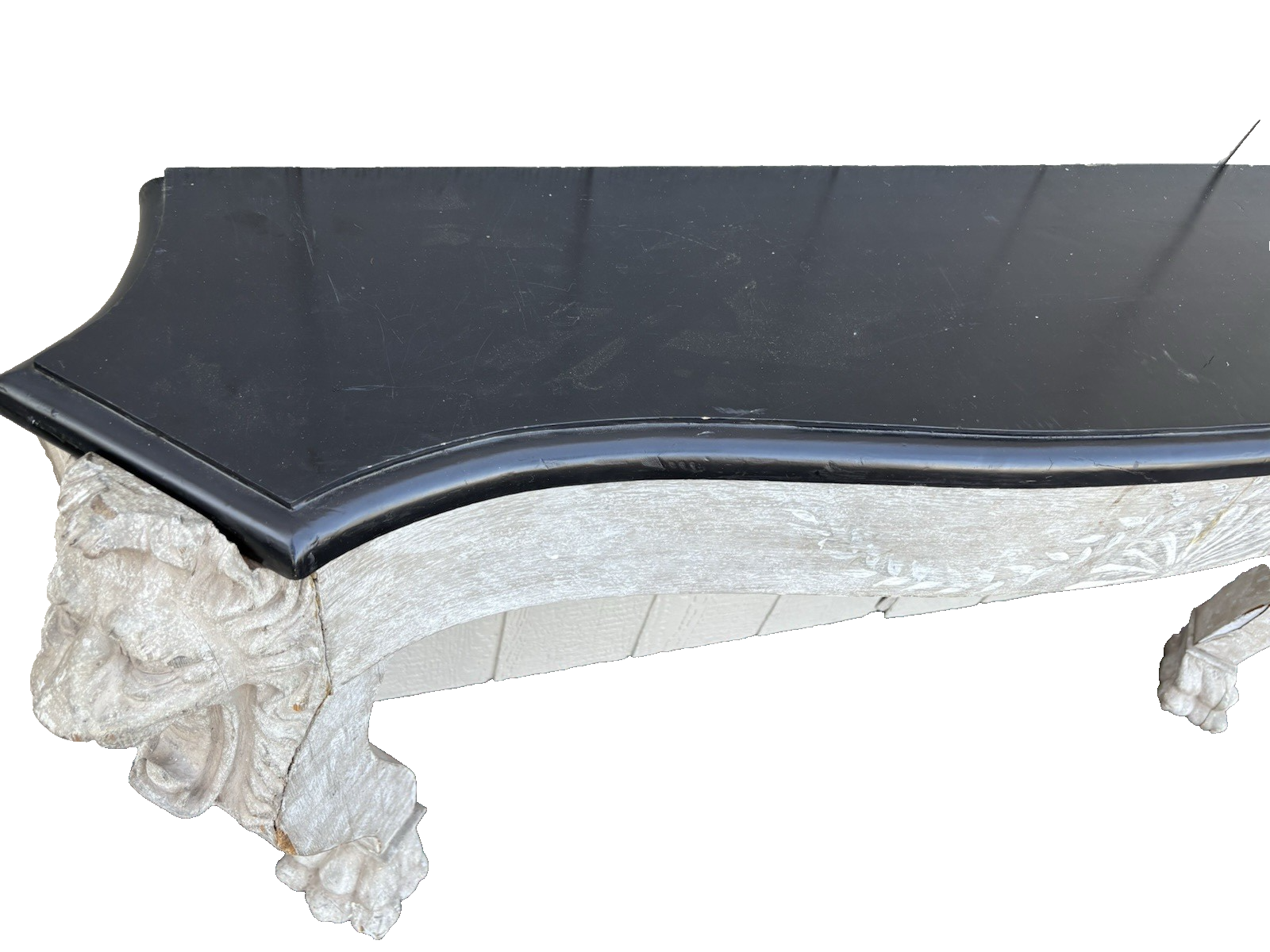 66960 Antique Victorian Oak Fireplace Mantle Mantel with Lion Heads