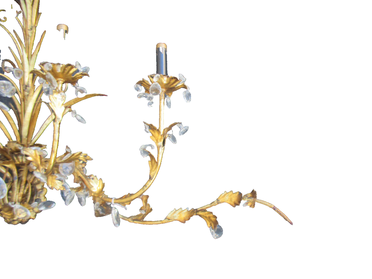 64002   Mid Century Decorator Wall Sconce with Prisms